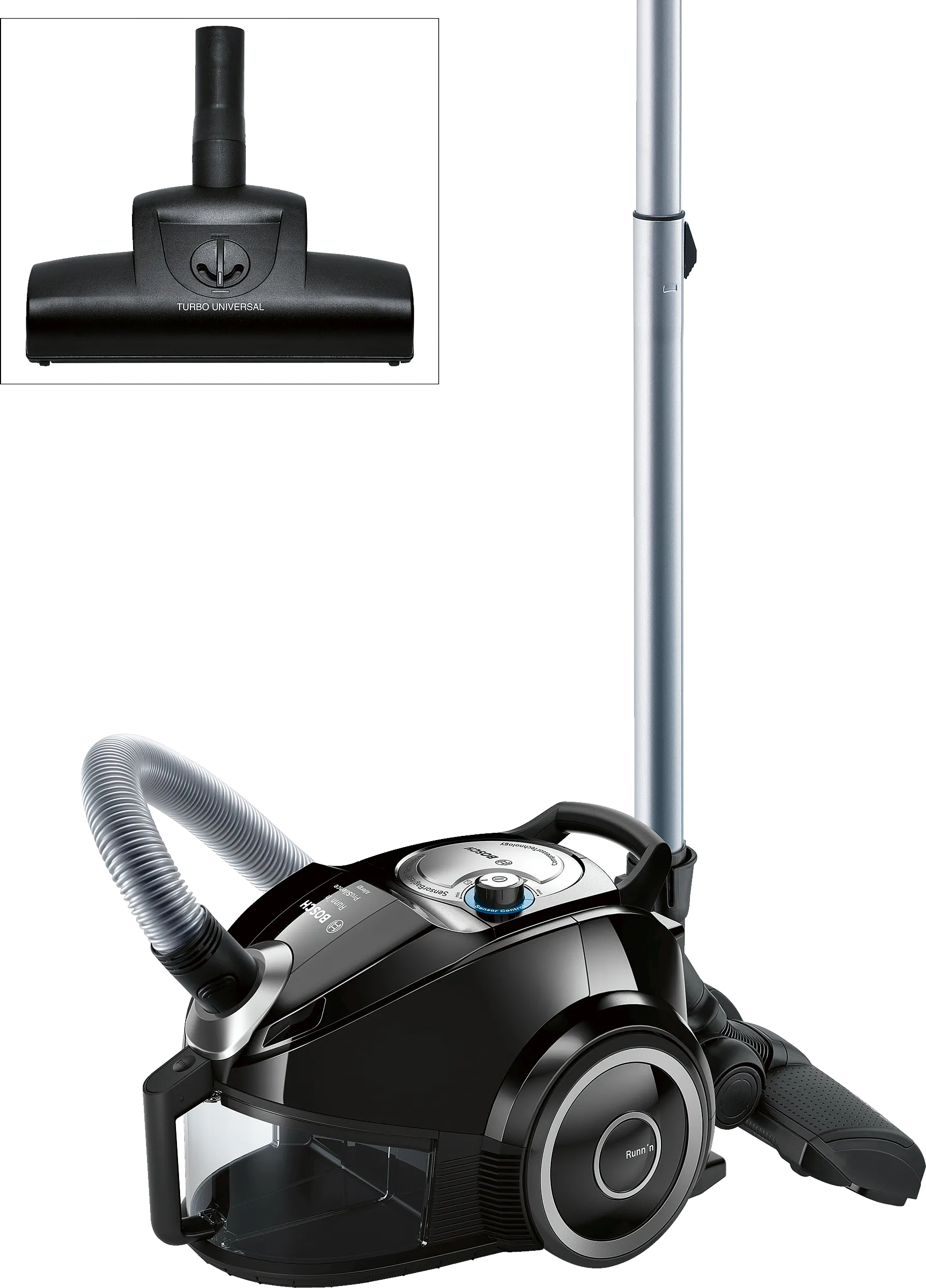 Bagless vacuum cleaner Bosch Runn`n Black
