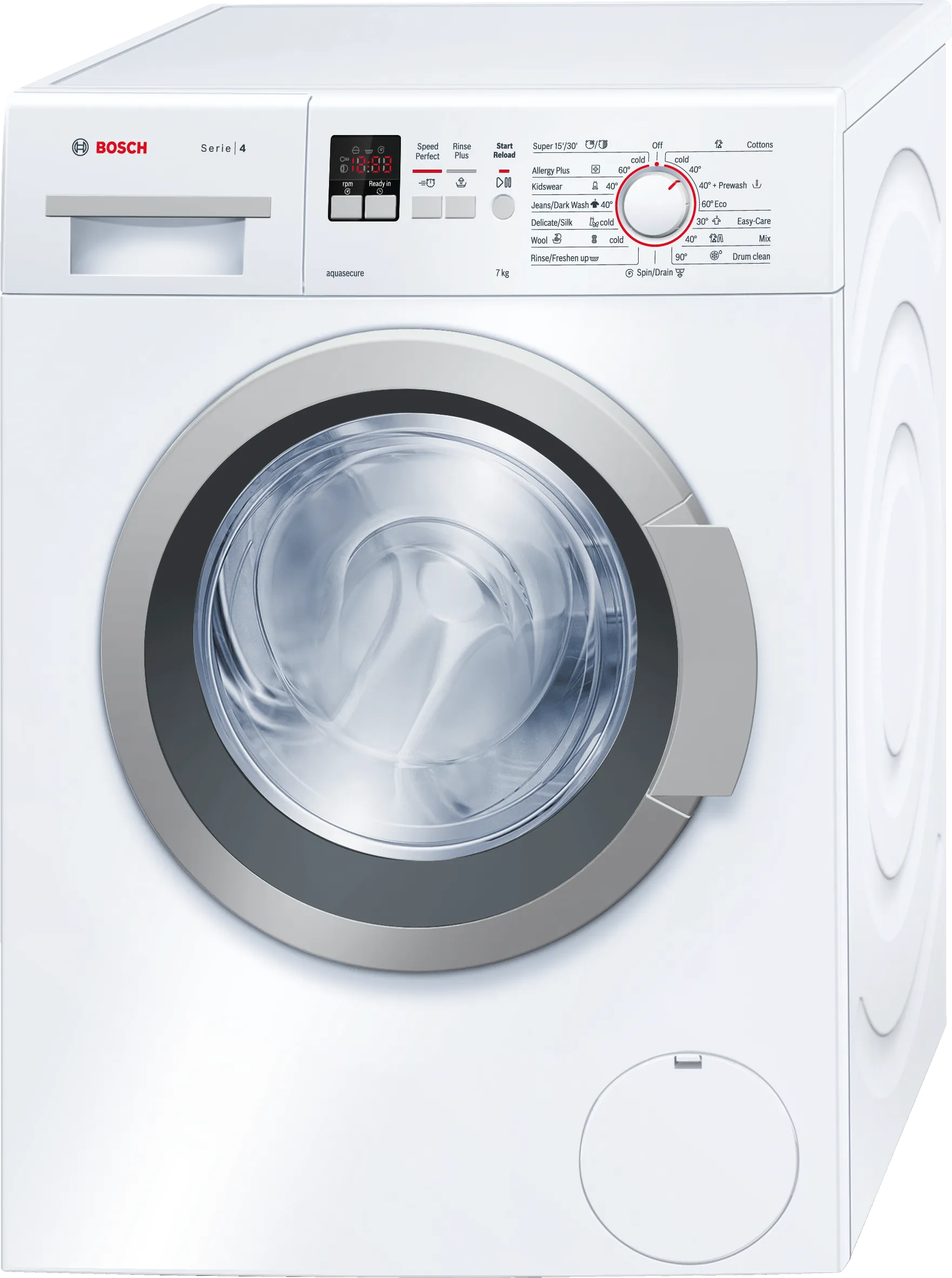 Series 4 washing machine, frontloader fullsize 7 kg 1200 rpm