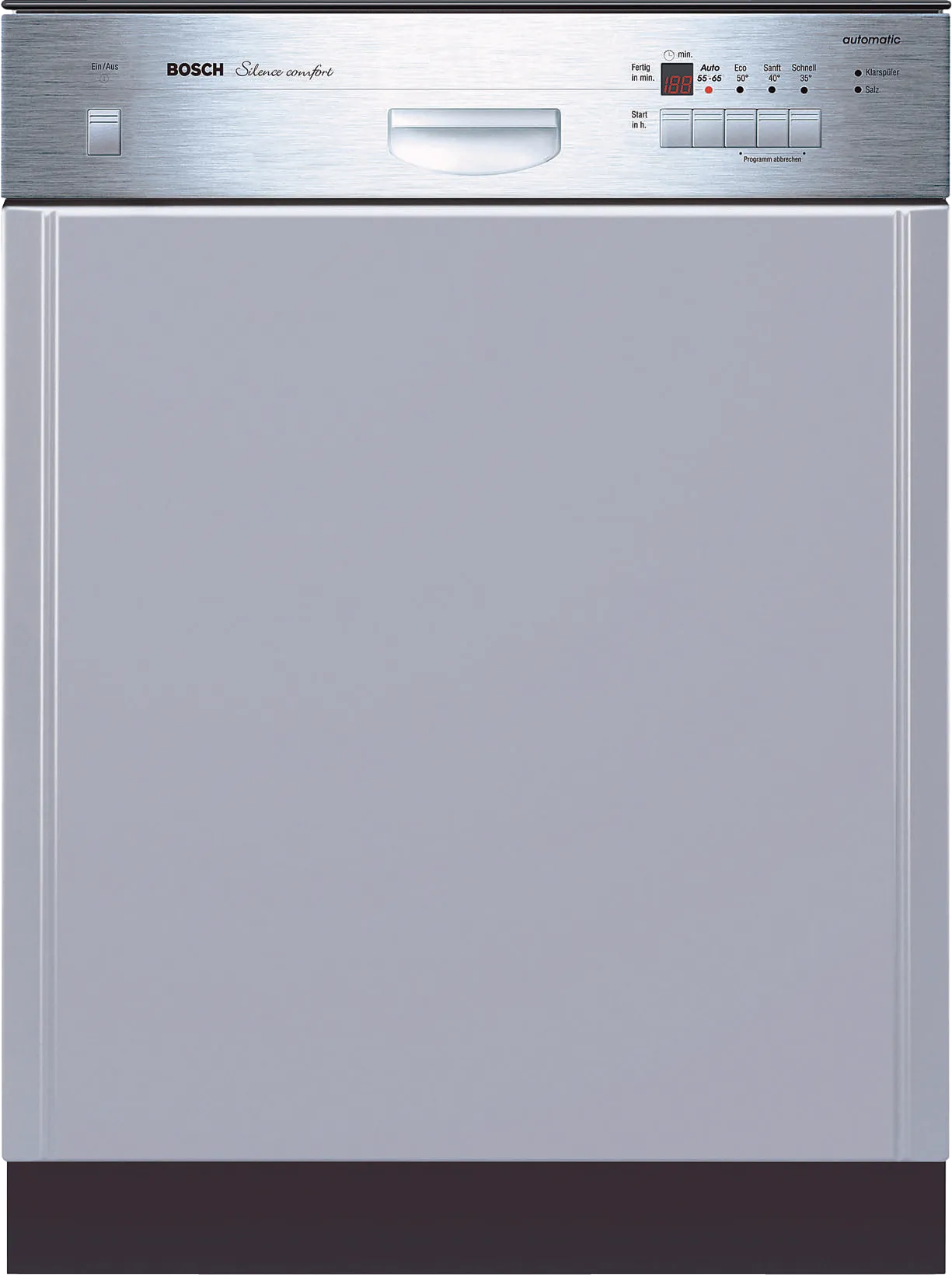  semi-integrated dishwasher 60 cm Brushed steel