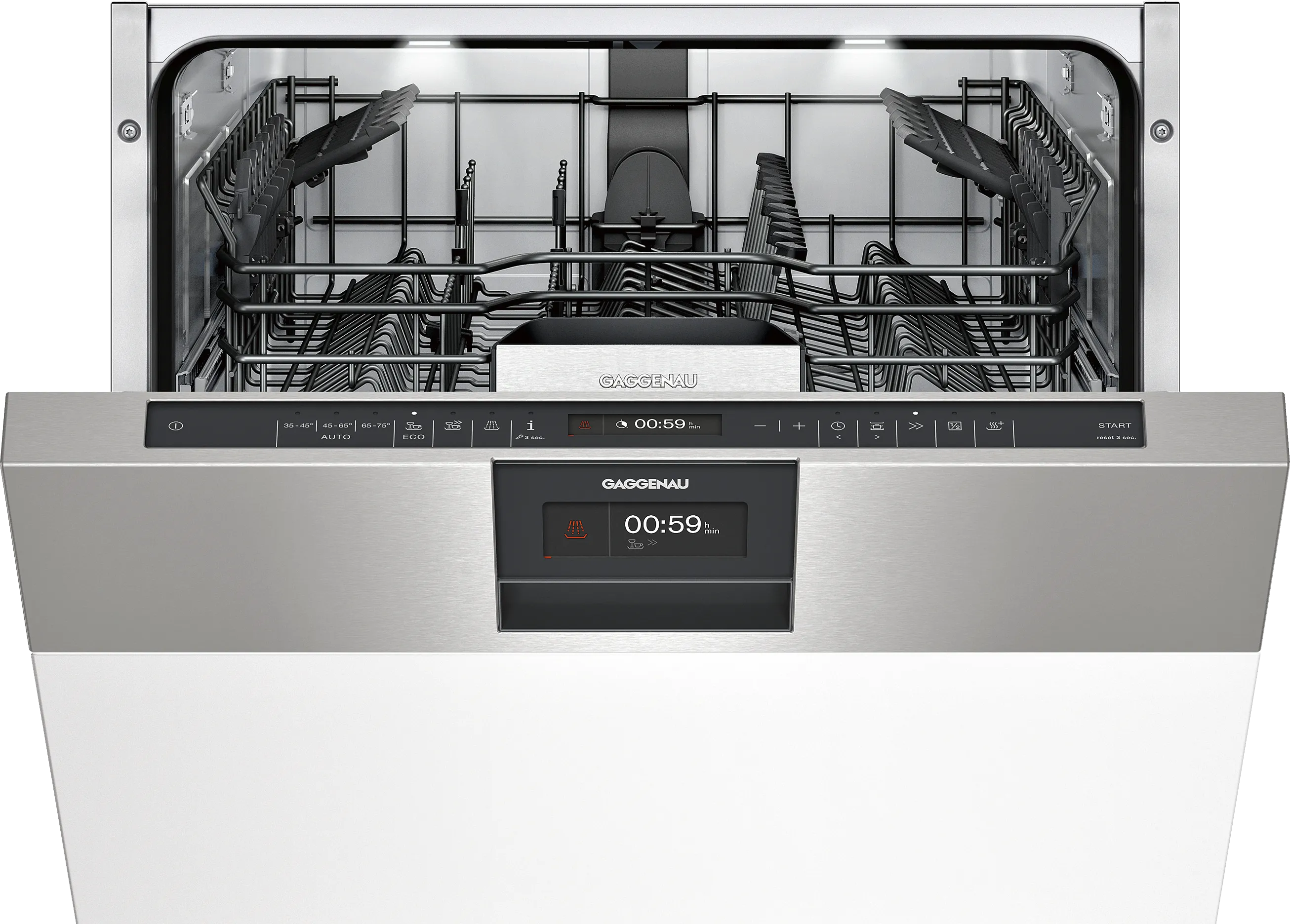  semi-integrated dishwasher 60 cm Brushed steel