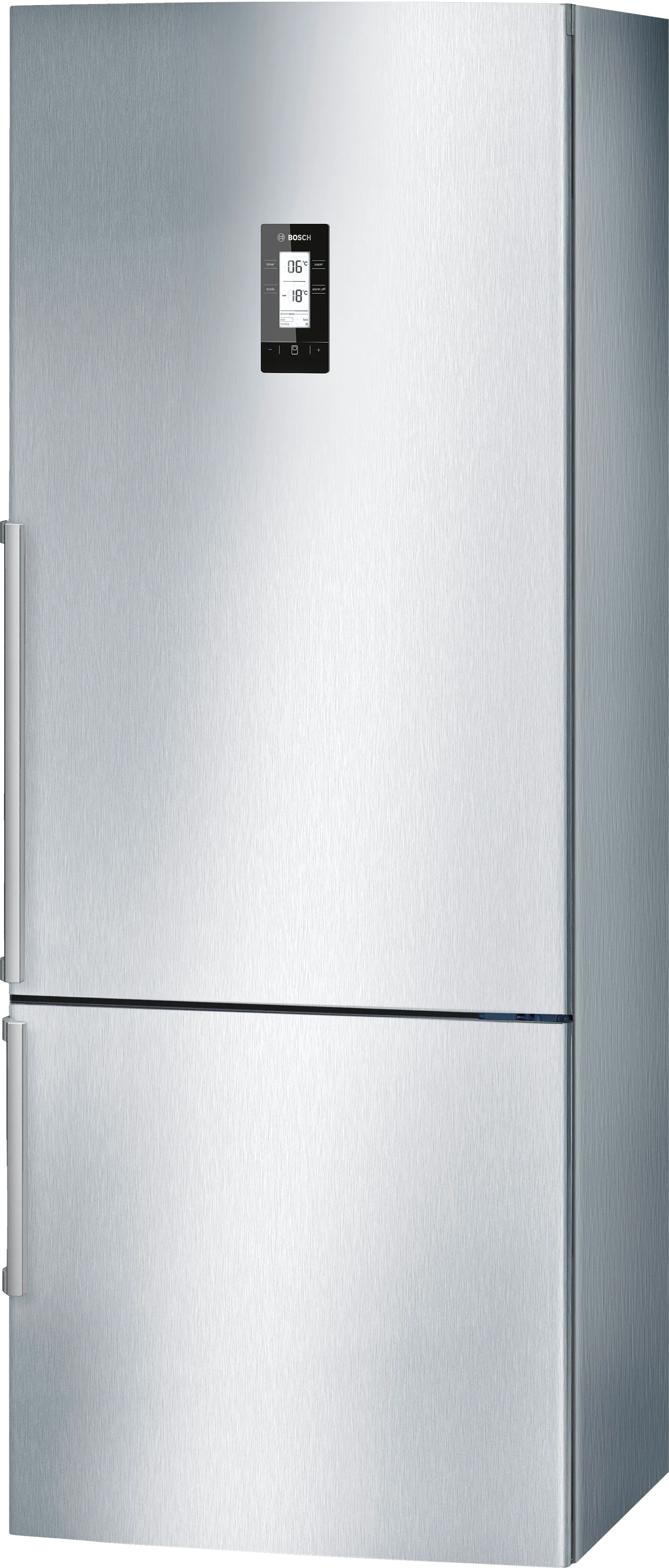 Series 8 free-standing fridge-freezer with freezer at bottom 185 x 70 cm Brushed steel anti-fingerprint 