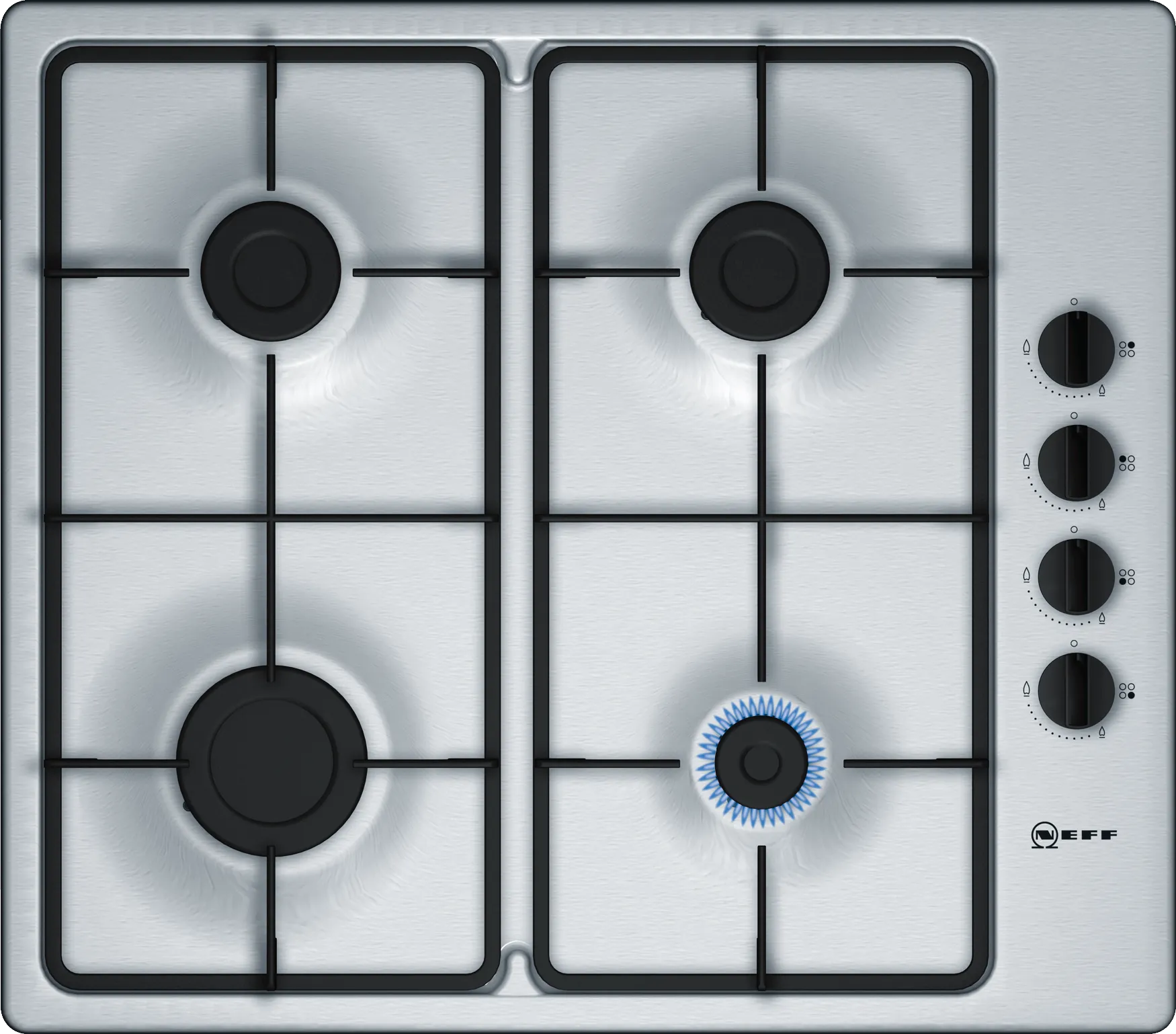 N 30 Gas hob 60 cm Stainless steel 