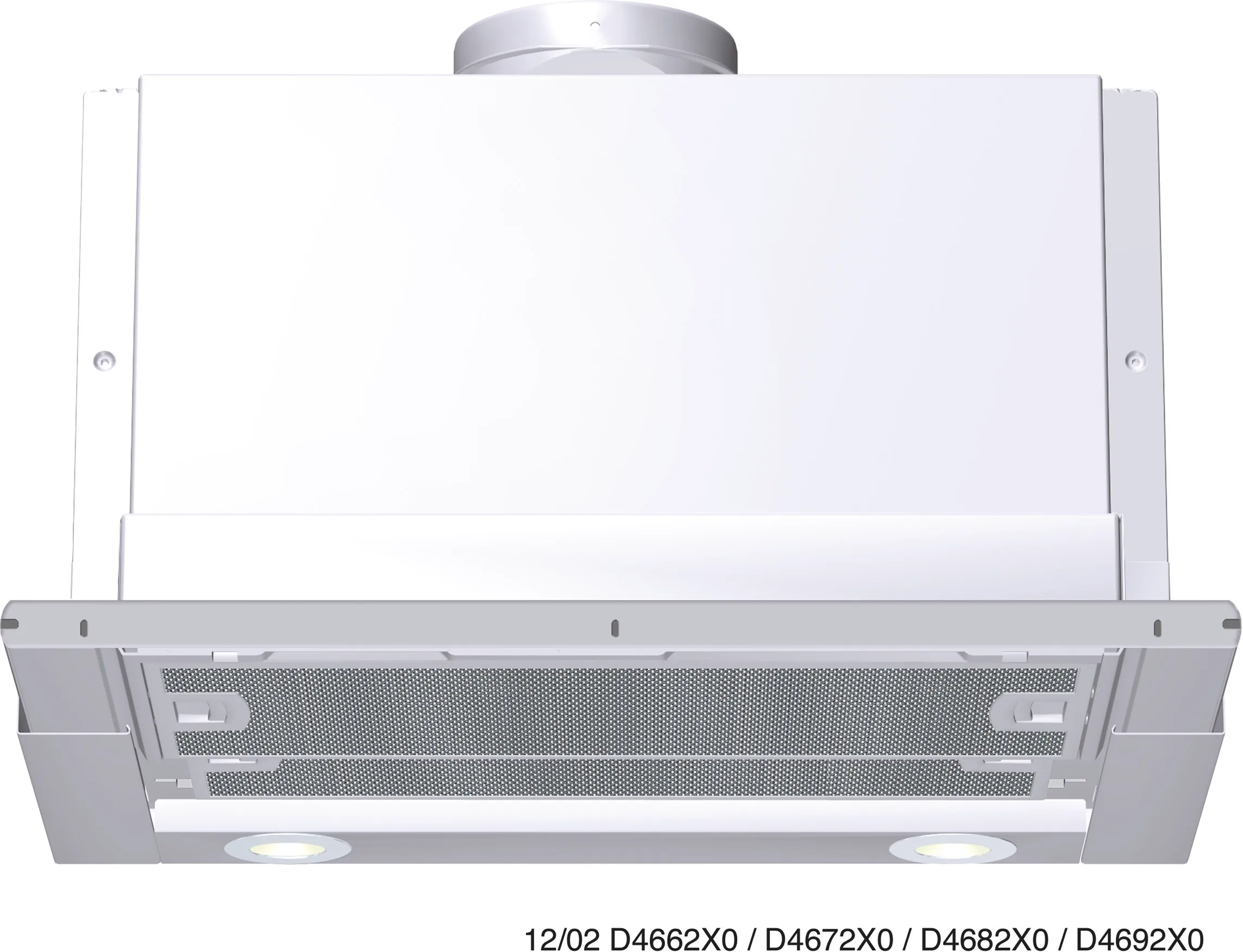 telescopic cooker hood 60 cm Silver metallic
