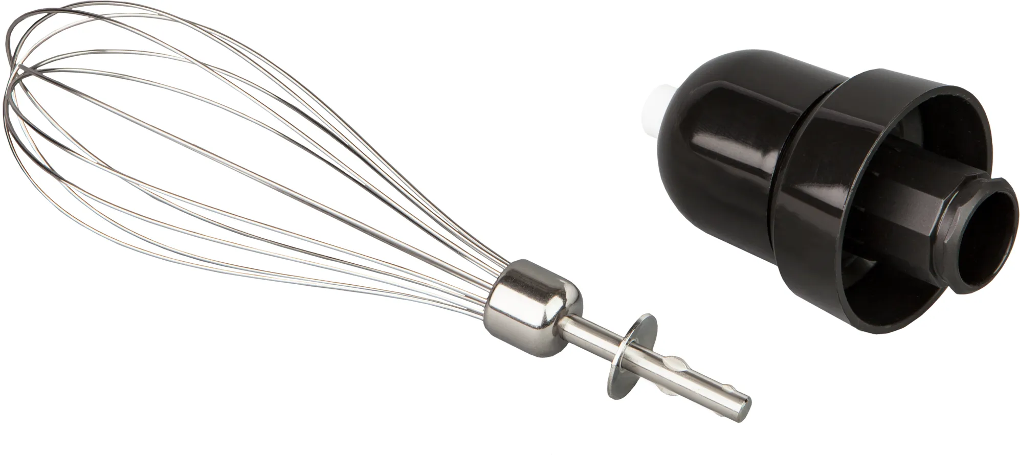 Beater Kit, whisk (5 wires) with gear box, black RAL9005 II Whisk: wires =DIN 17224-X12CrNi77, insert =PP, cap = EN 10088-2-X20Cr13 