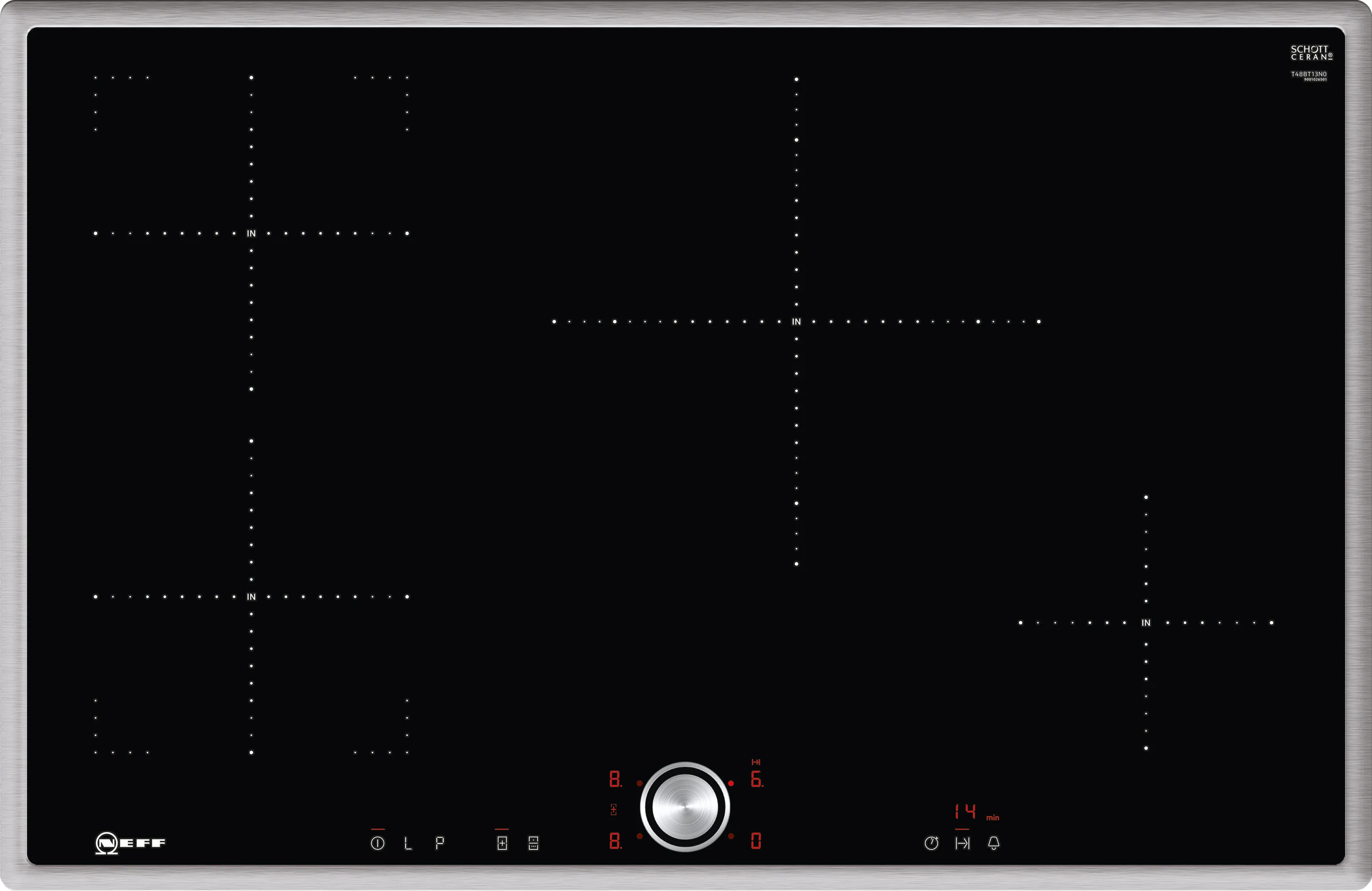 N 70 Induction hob 80 cm surface mount with frame