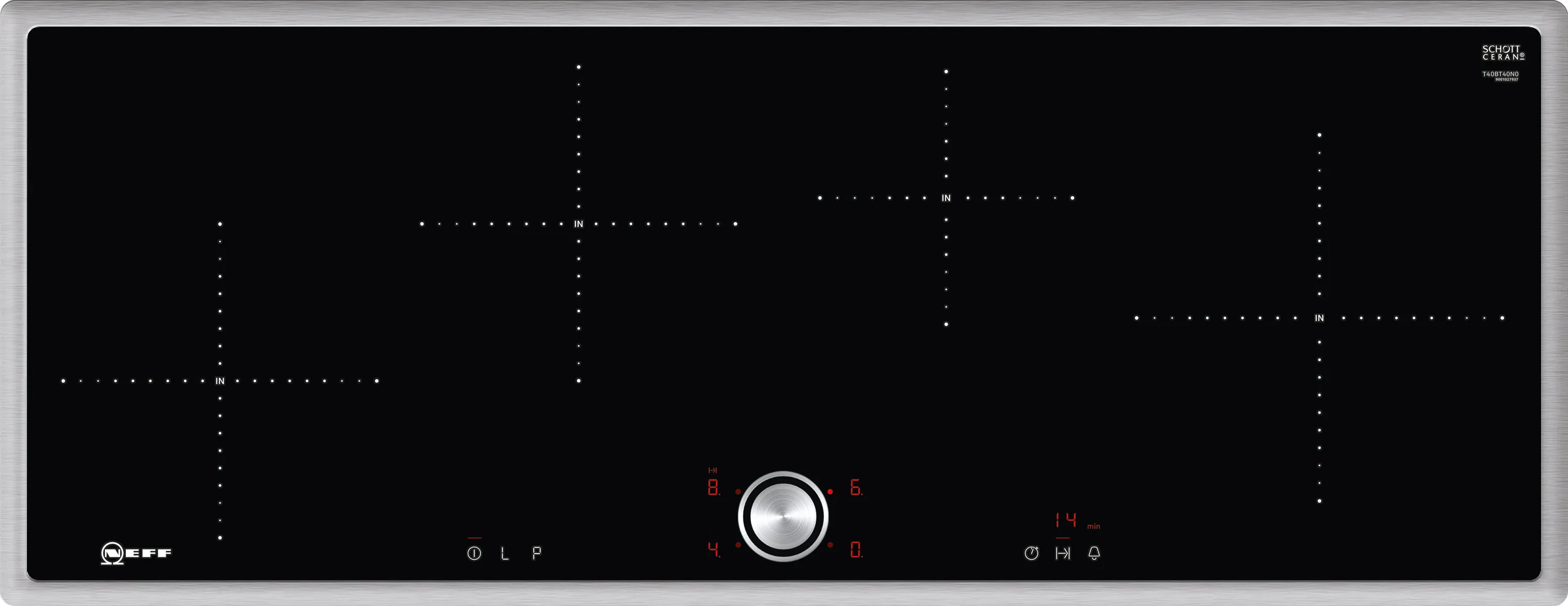 N 70 Induction hob 90 cm surface mount with frame