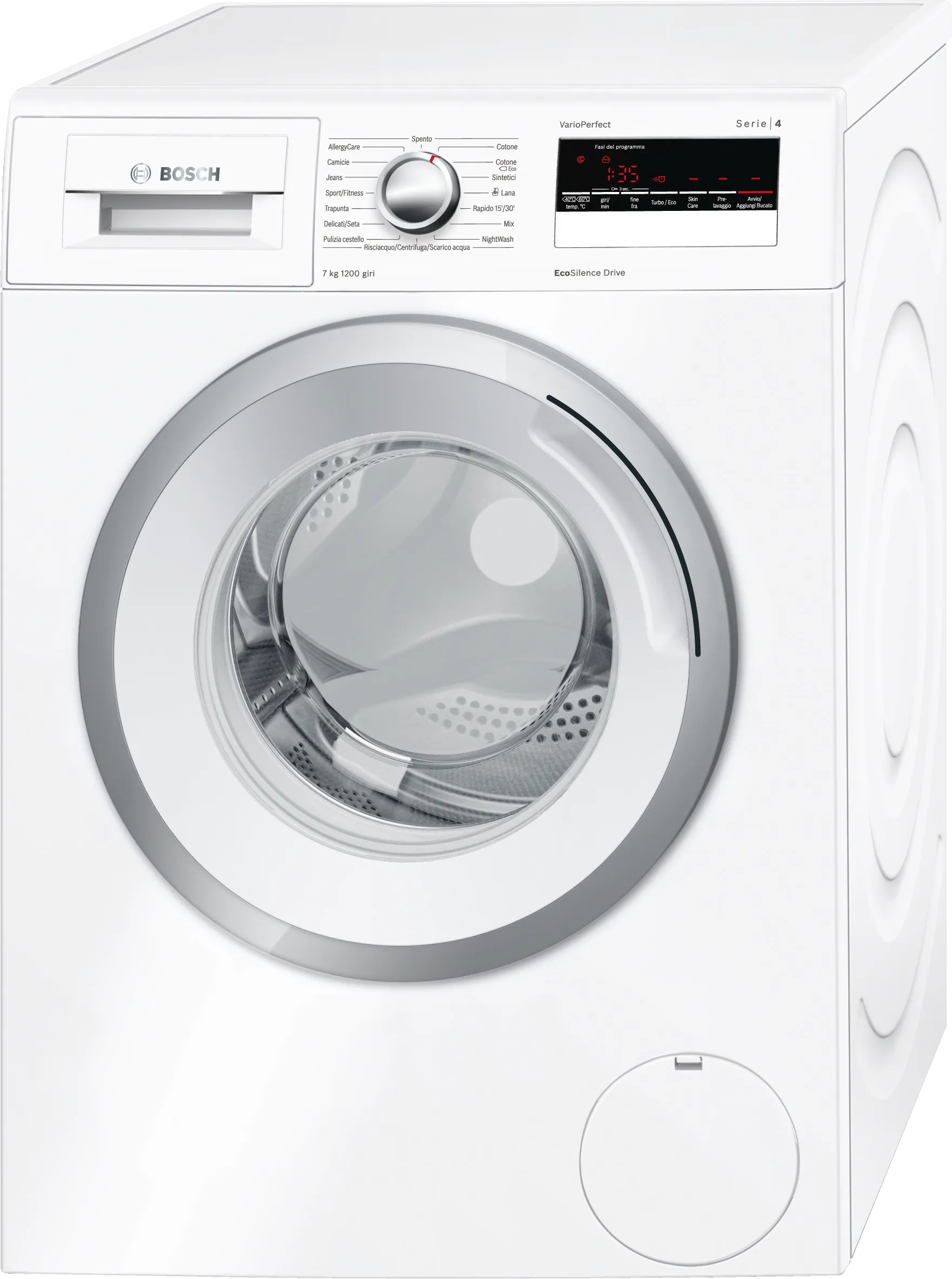 Series 4 washing machine, frontloader fullsize 7 kg 1200 rpm, White