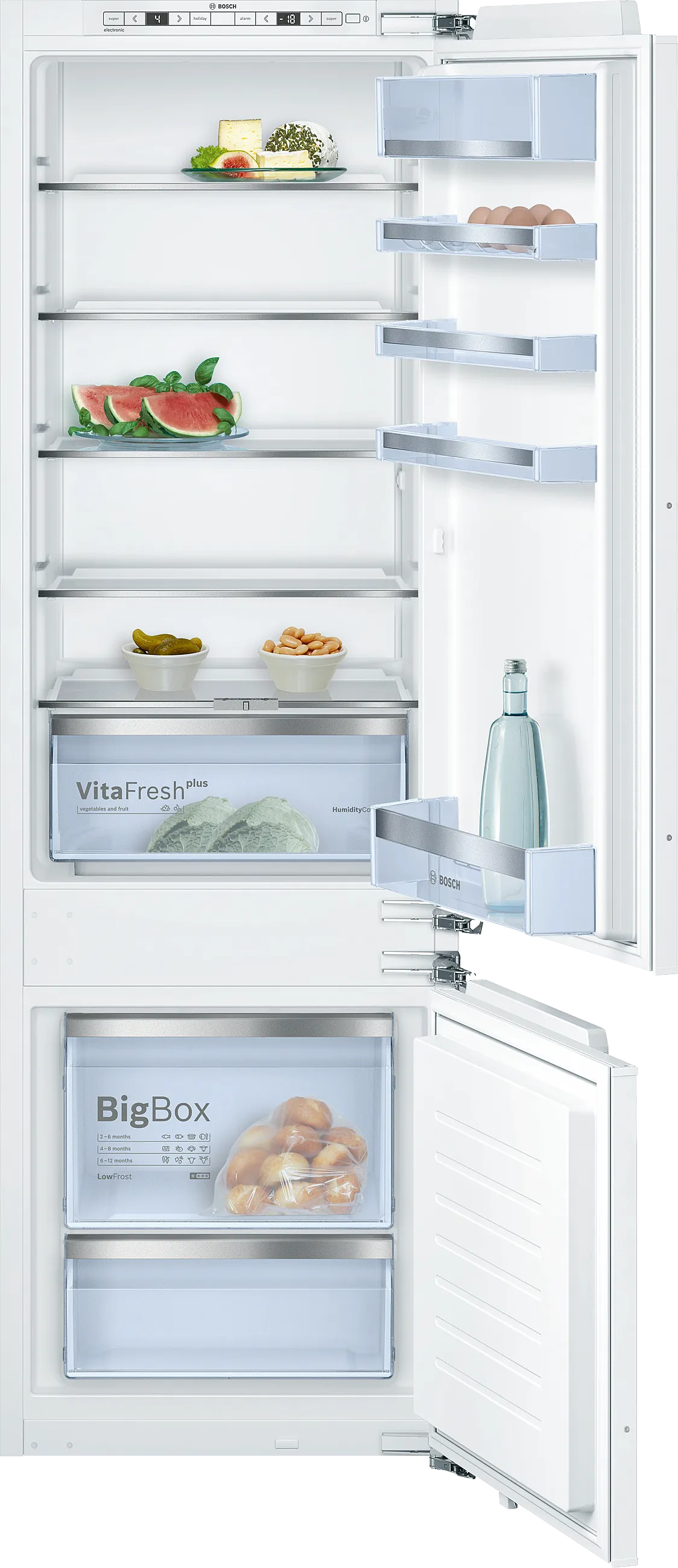 Series 6 built-in fridge-freezer with freezer at bottom 177.2 x 55.8 cm flat hinge 