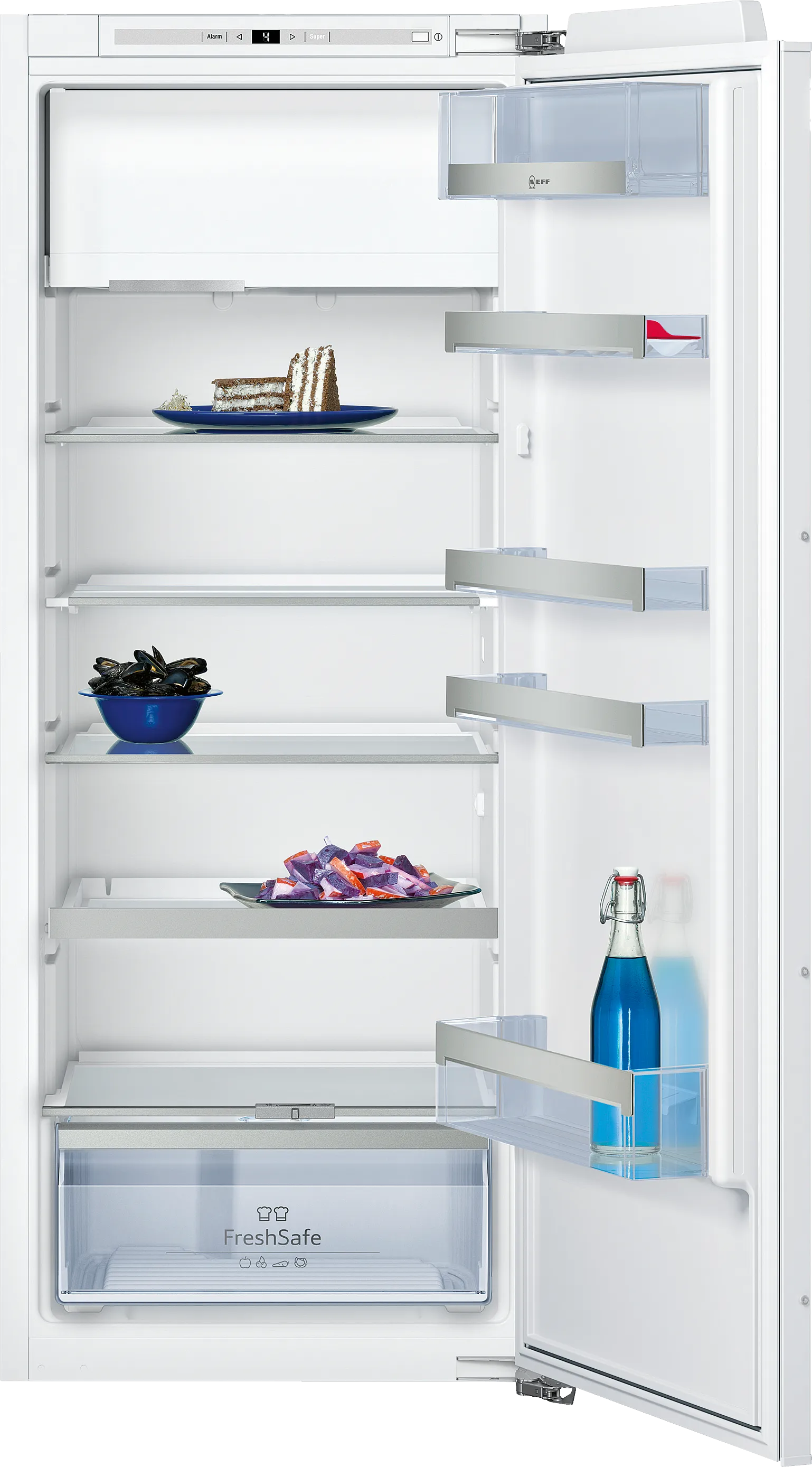 N 70 built-in fridge with freezer section 139.7 x 55.8 cm flat hinge