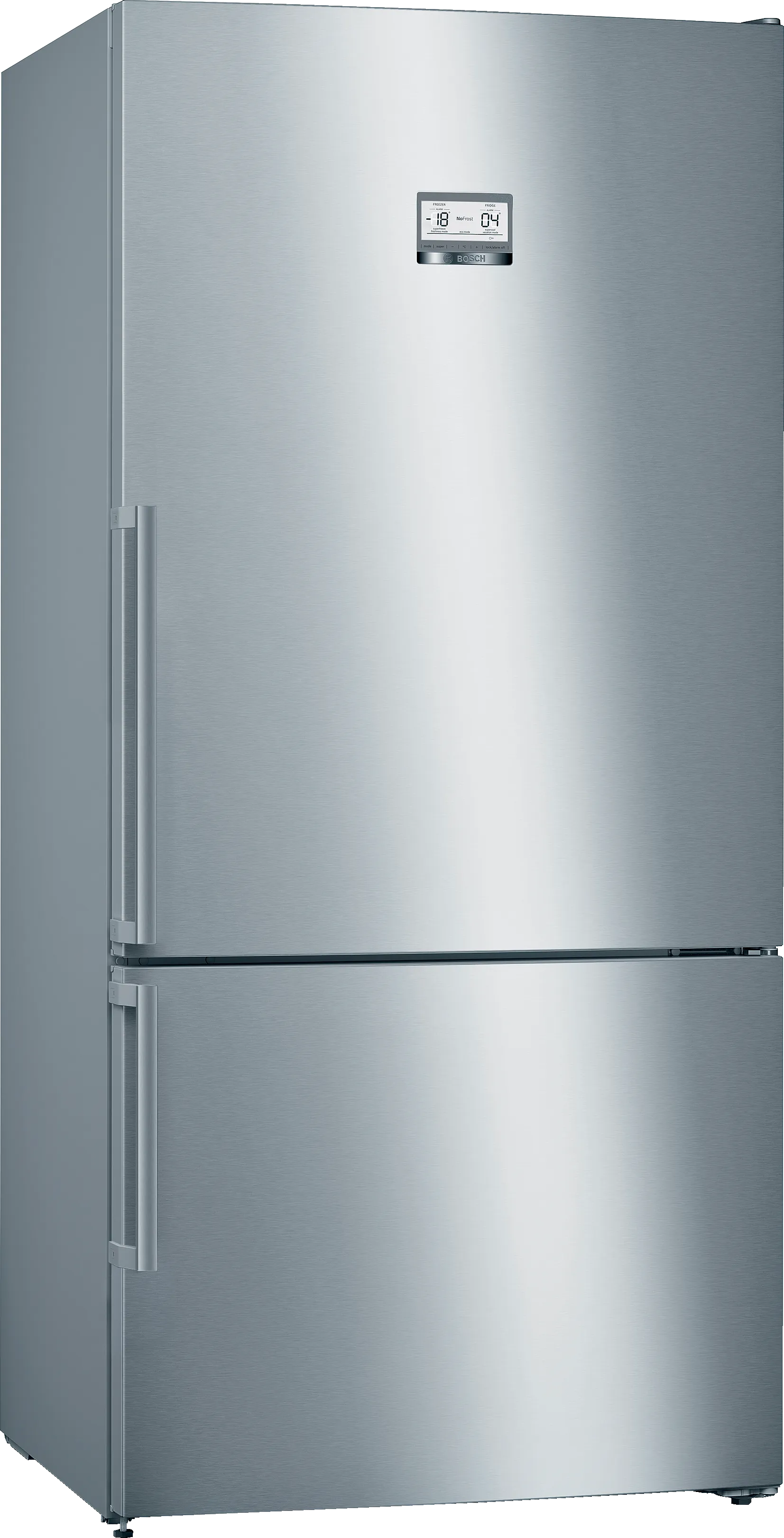 Серия 6 Отдельностоящий холодильник с нижней морозильной камерой 186 x 86 cm Нержавеющая сталь (с защитой от отпечатков пальцев) 