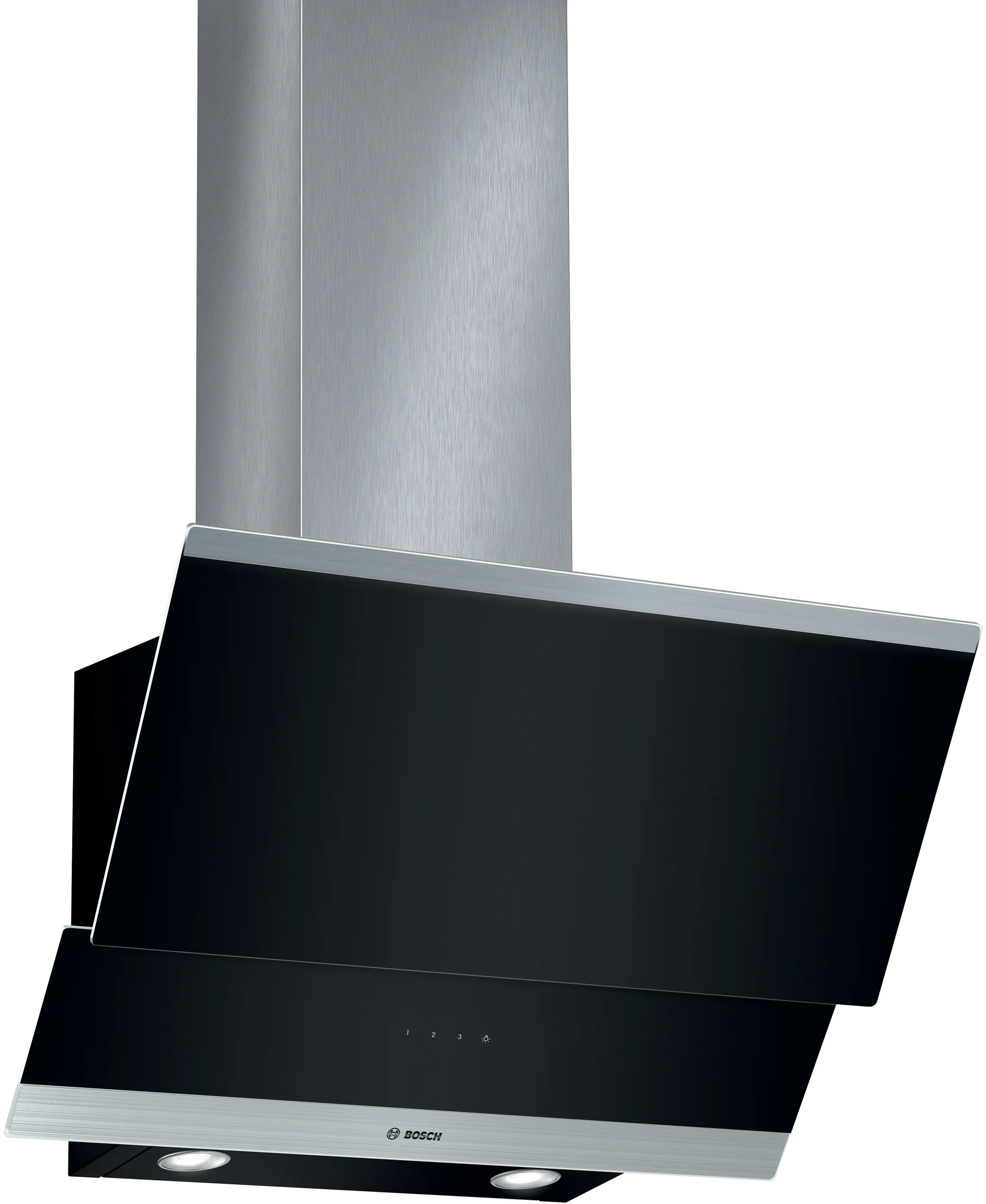 Series 4 wall-mounted cooker hood 60 cm clear glass black printed 