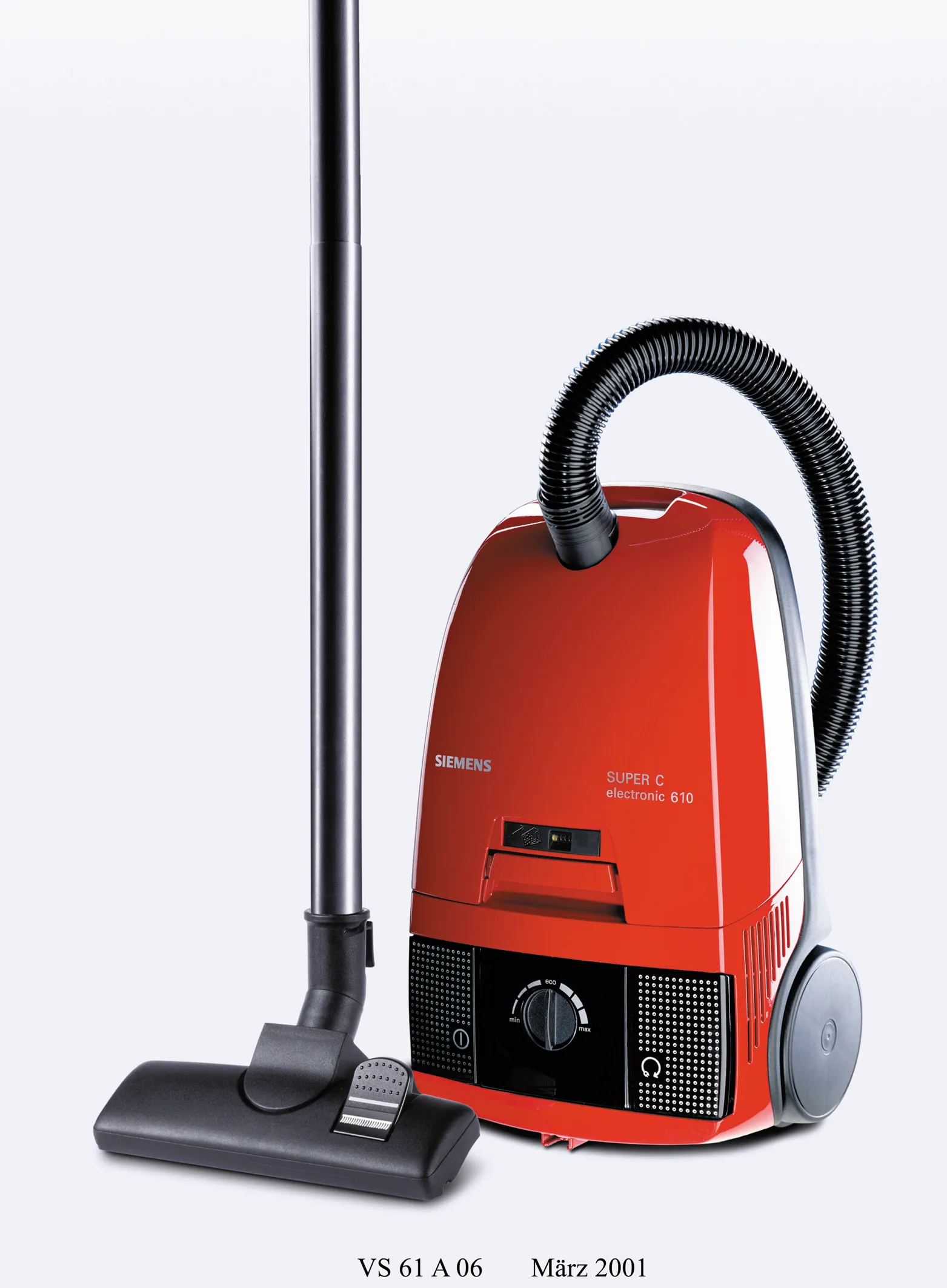 Bagged vacuum cleaner Red
