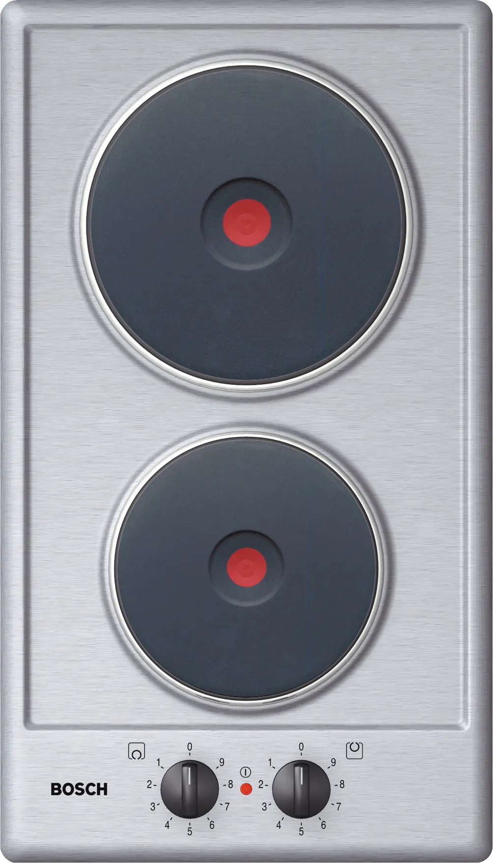  Domino Electric hob 30 cm Stainless steel, surface mount with frame