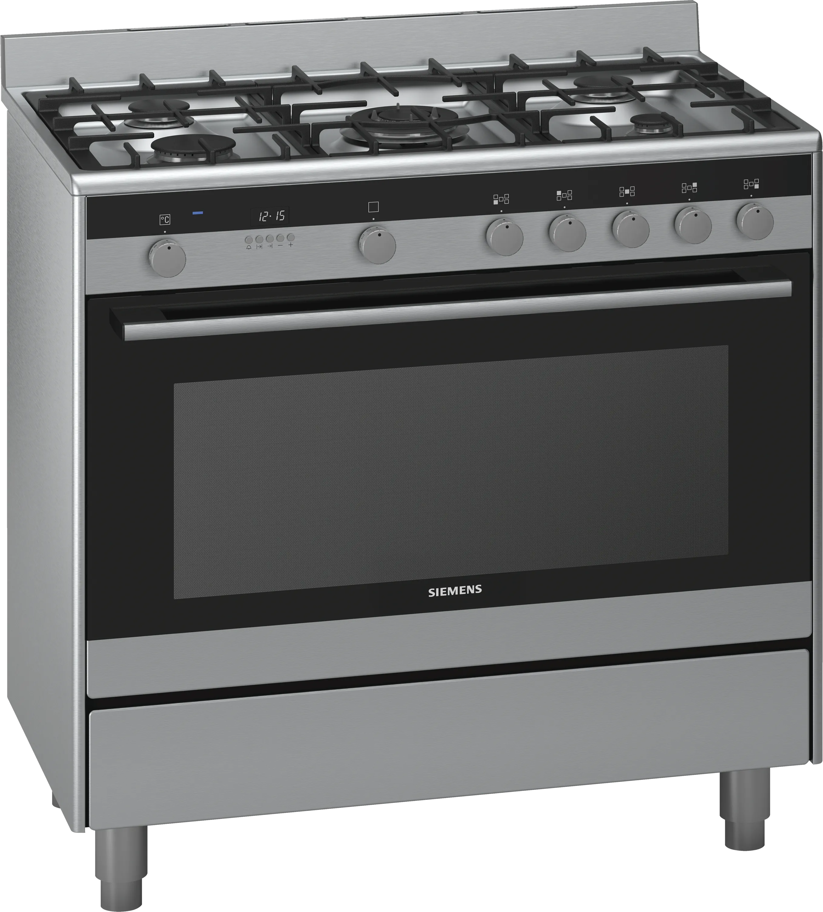 iQ500 Dual fuel range cooker Stainless steel 