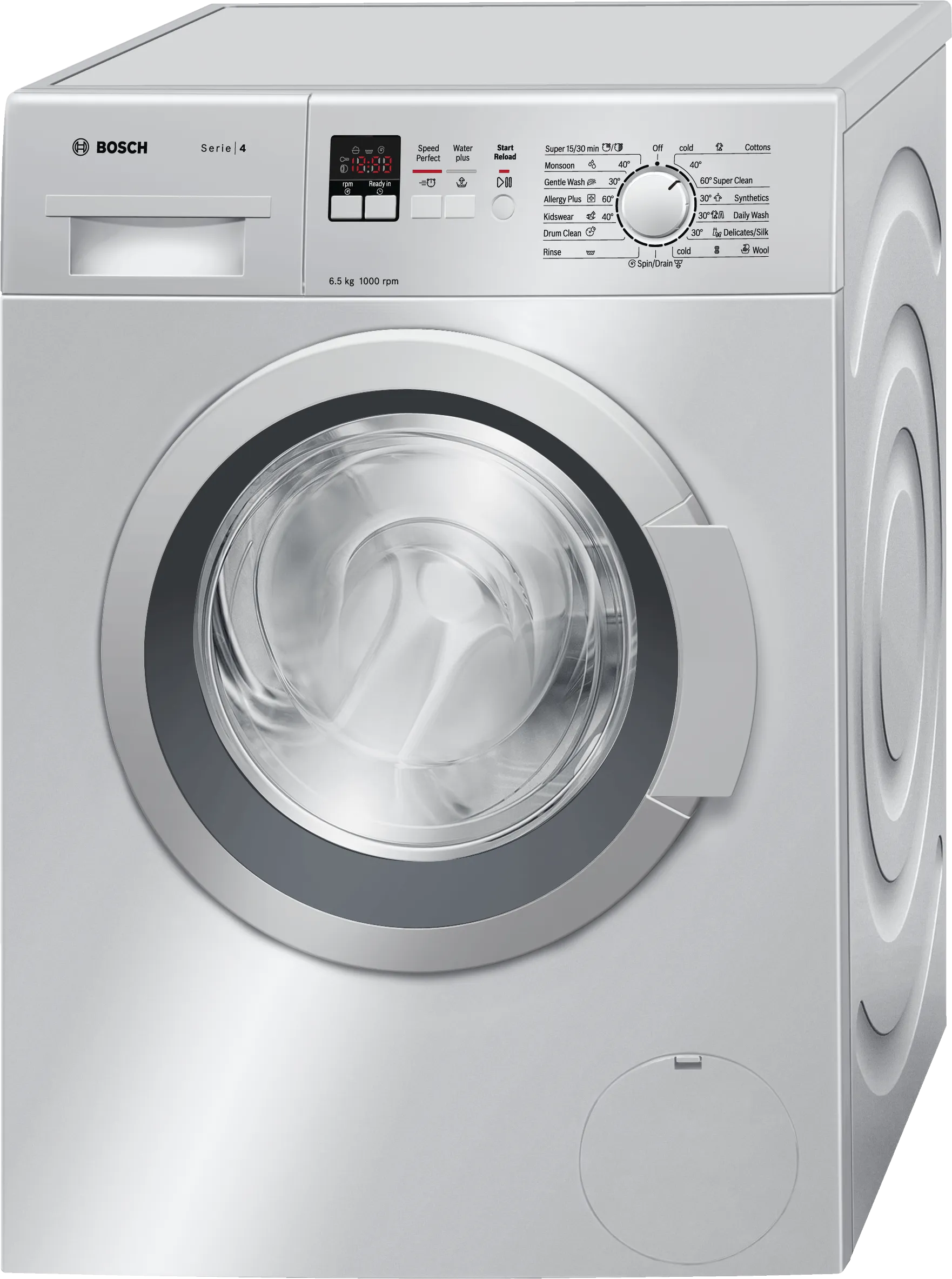 Series 4 washing machine, frontloader fullsize 6.5 kg 1000 rpm