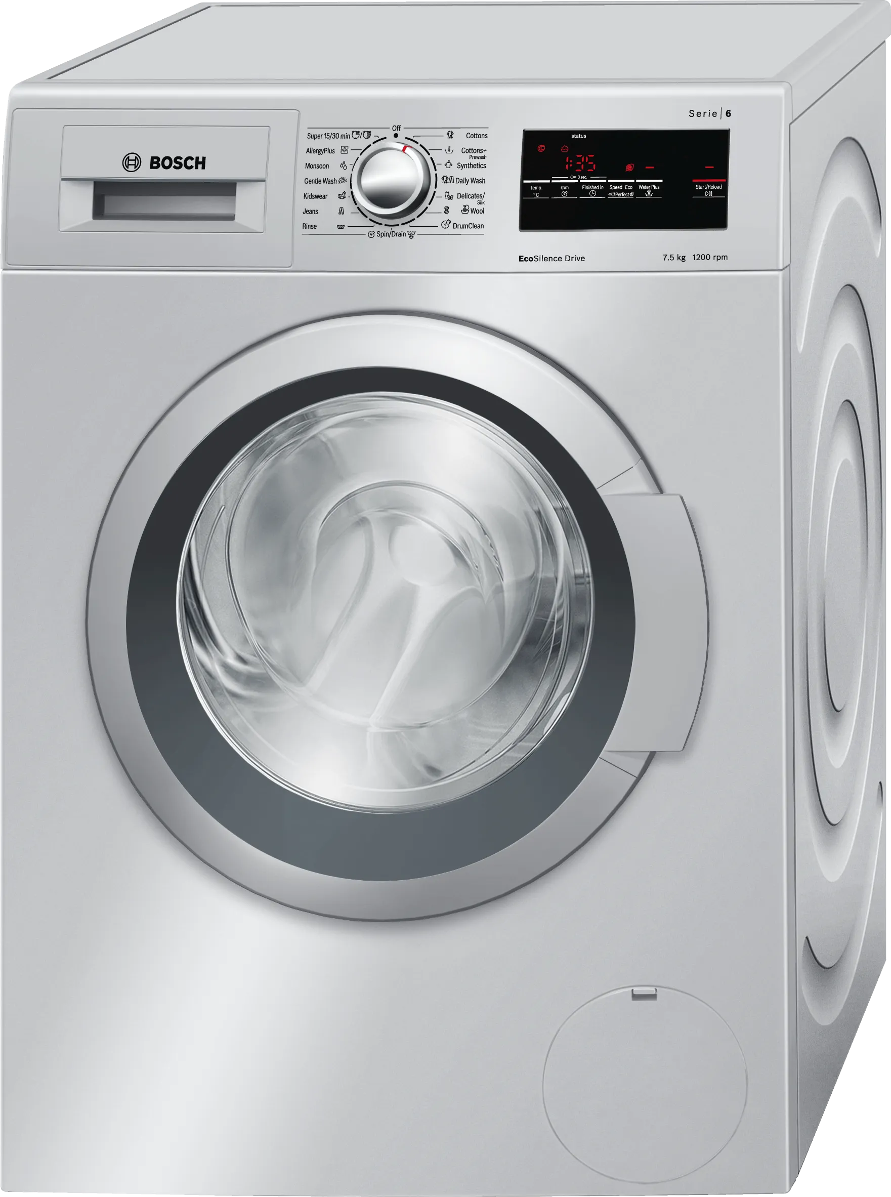 Series 6 washing machine, frontloader fullsize 7.5 kg 1200 rpm