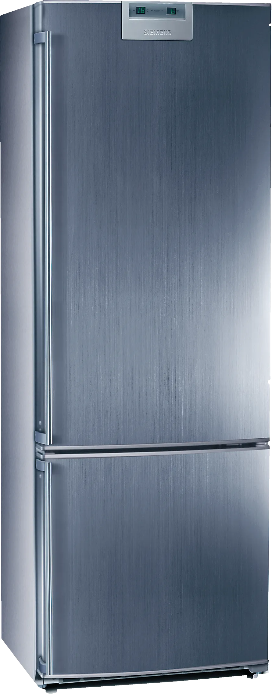 free-standing fridge-freezer with freezer at bottom 170 x 59.5 cm Inox-look