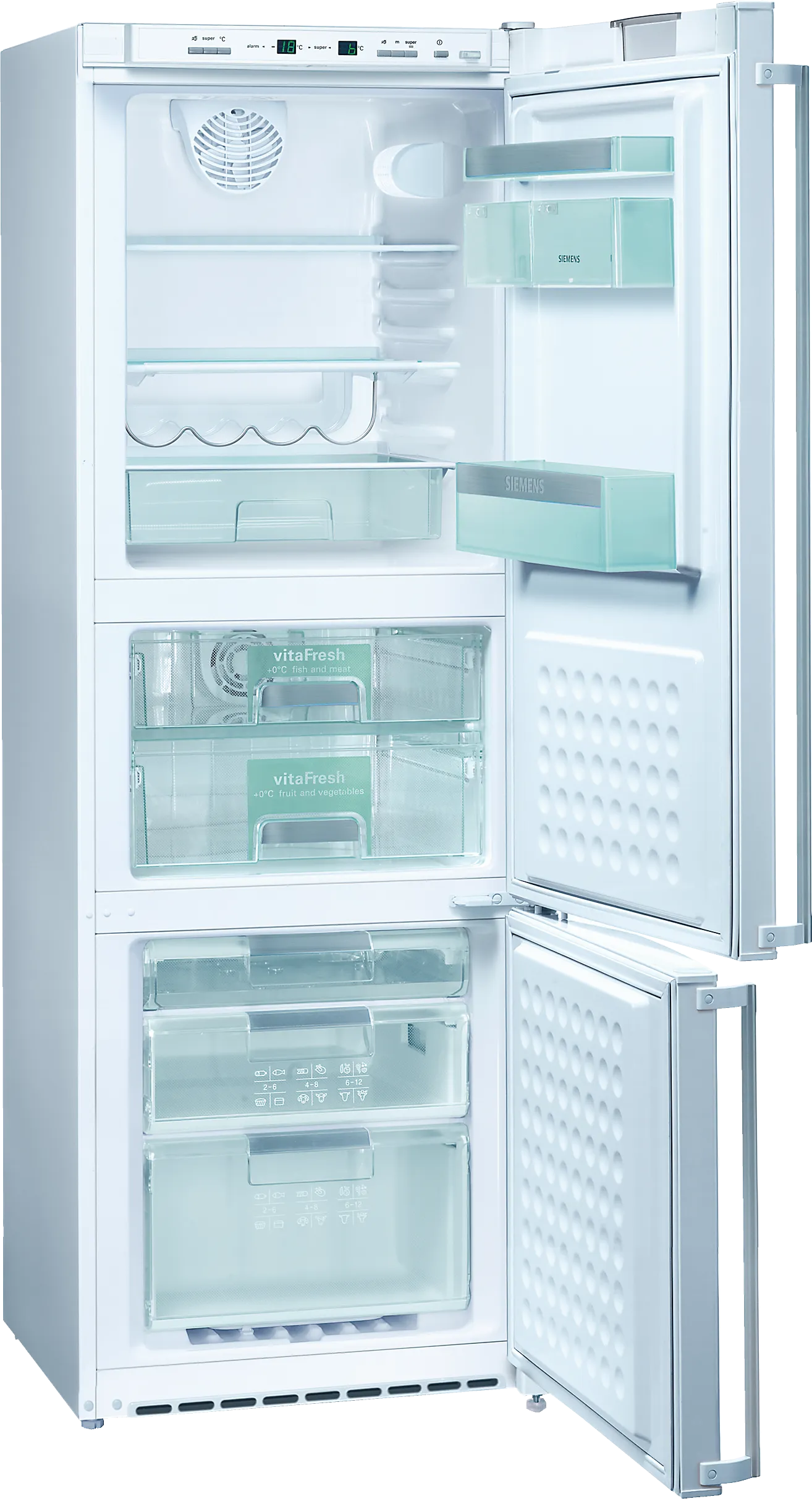  free-standing fridge-freezer with freezer at bottom 170 x 59.5 cm White
