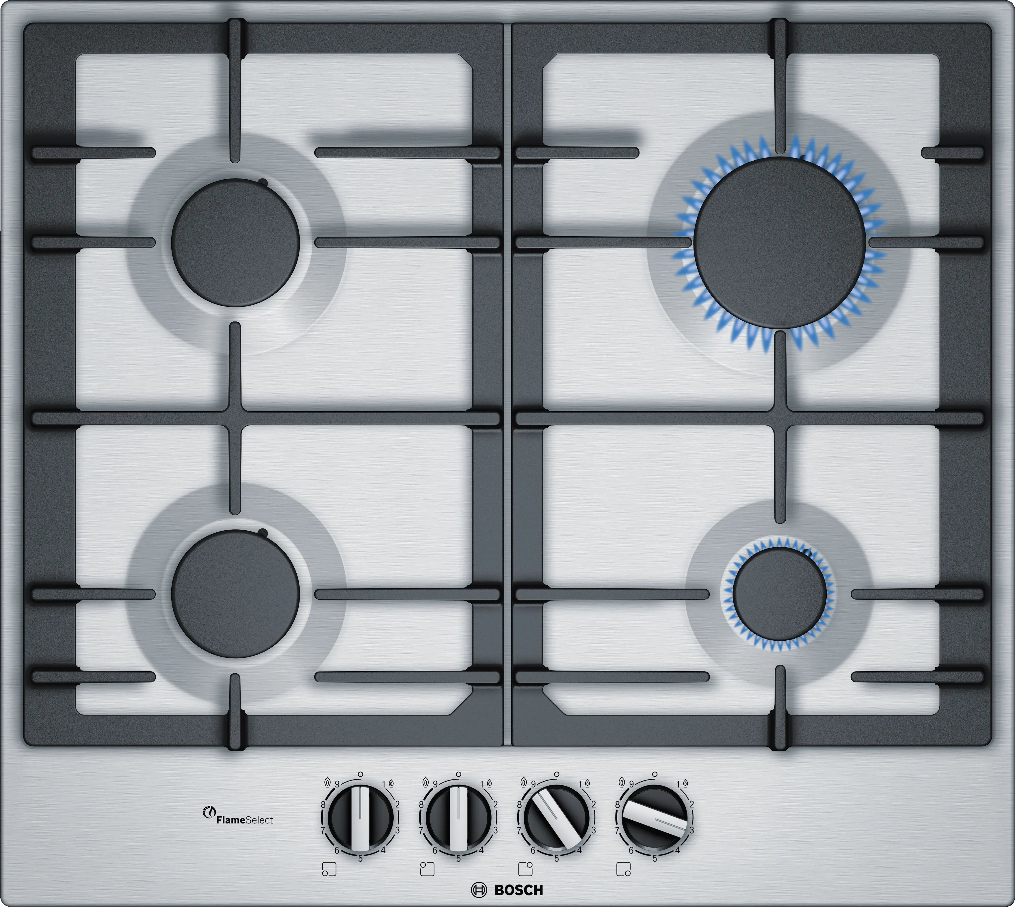 Serija 6 Plinska ploča za kuvanje 60 cm Nerđajući čelik 