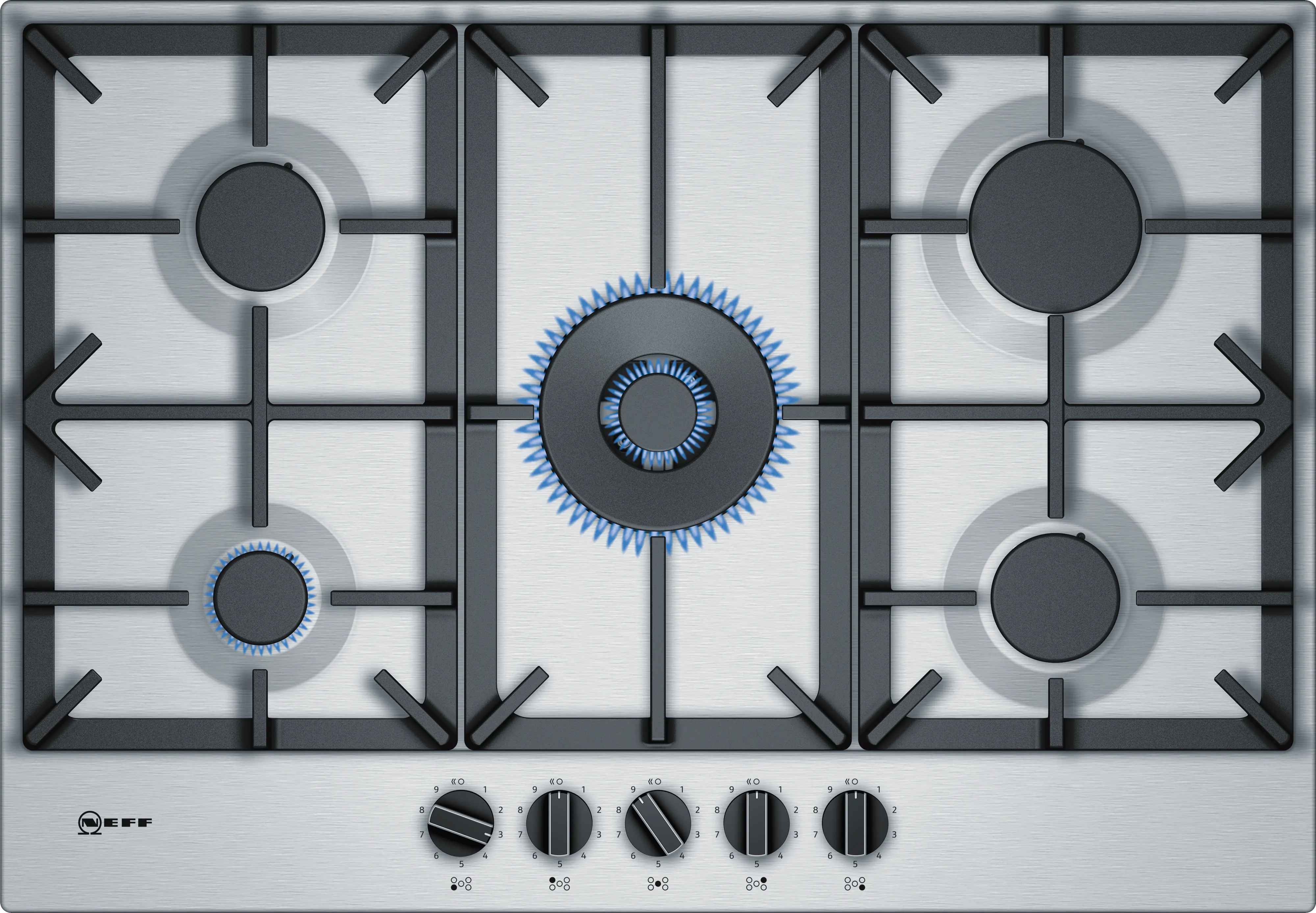 N 70 Gas hob 75 cm Stainless steel 