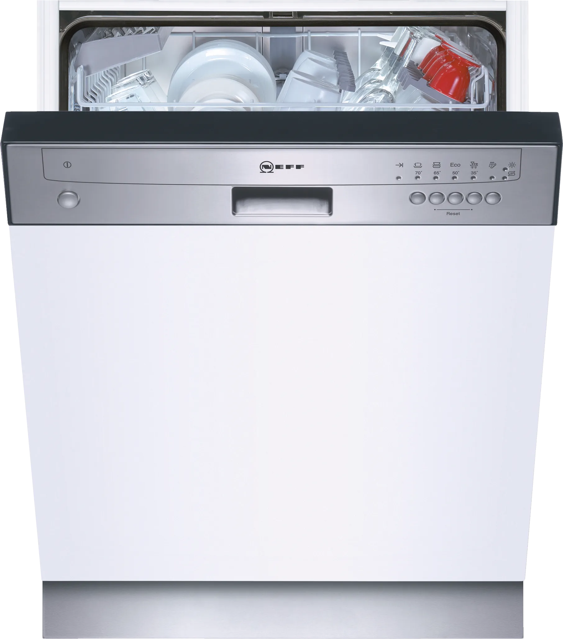 semi-integrated dishwasher 60 cm Brushed steel