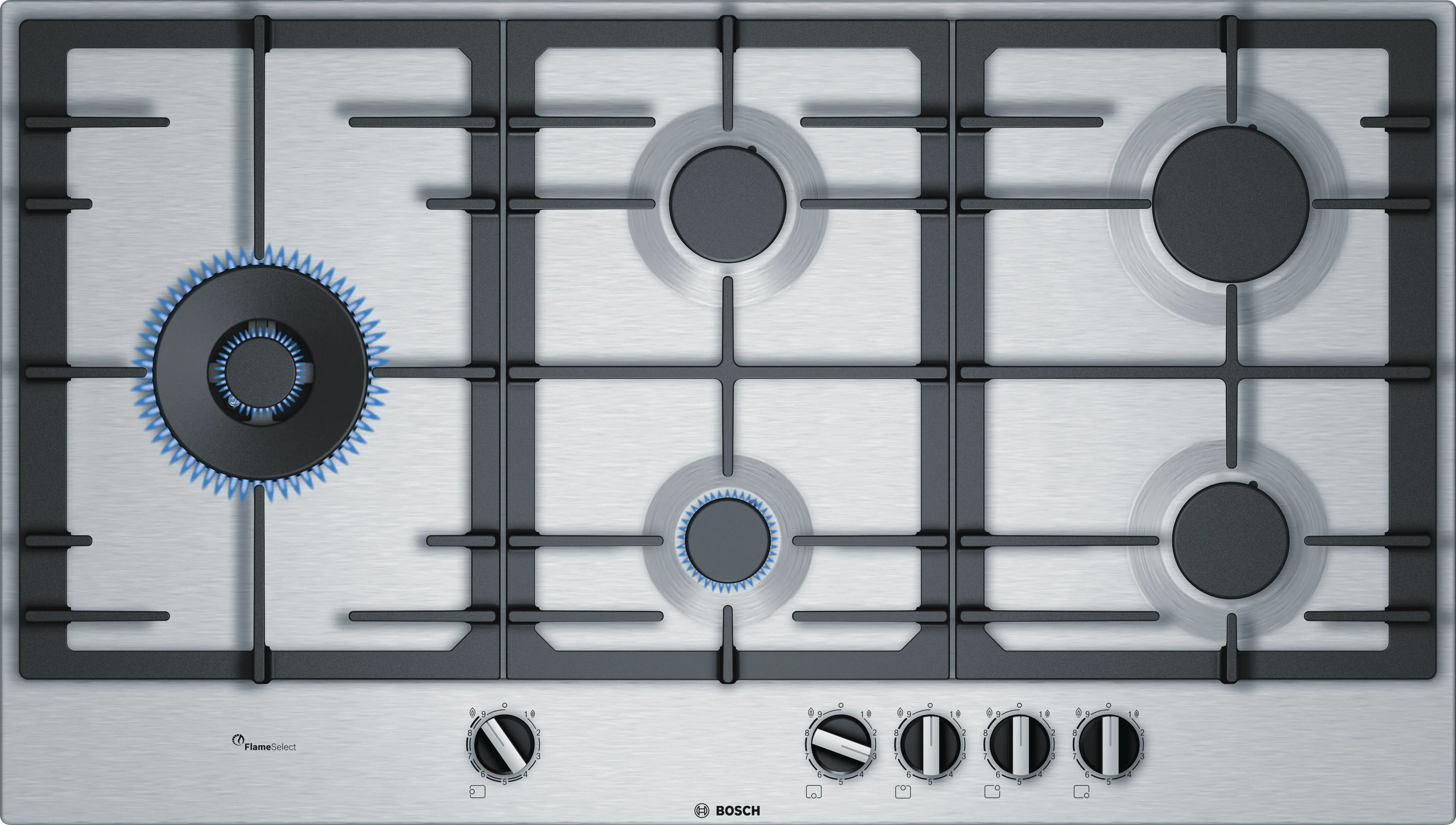 Series 6 Gas hob 90 cm Stainless steel