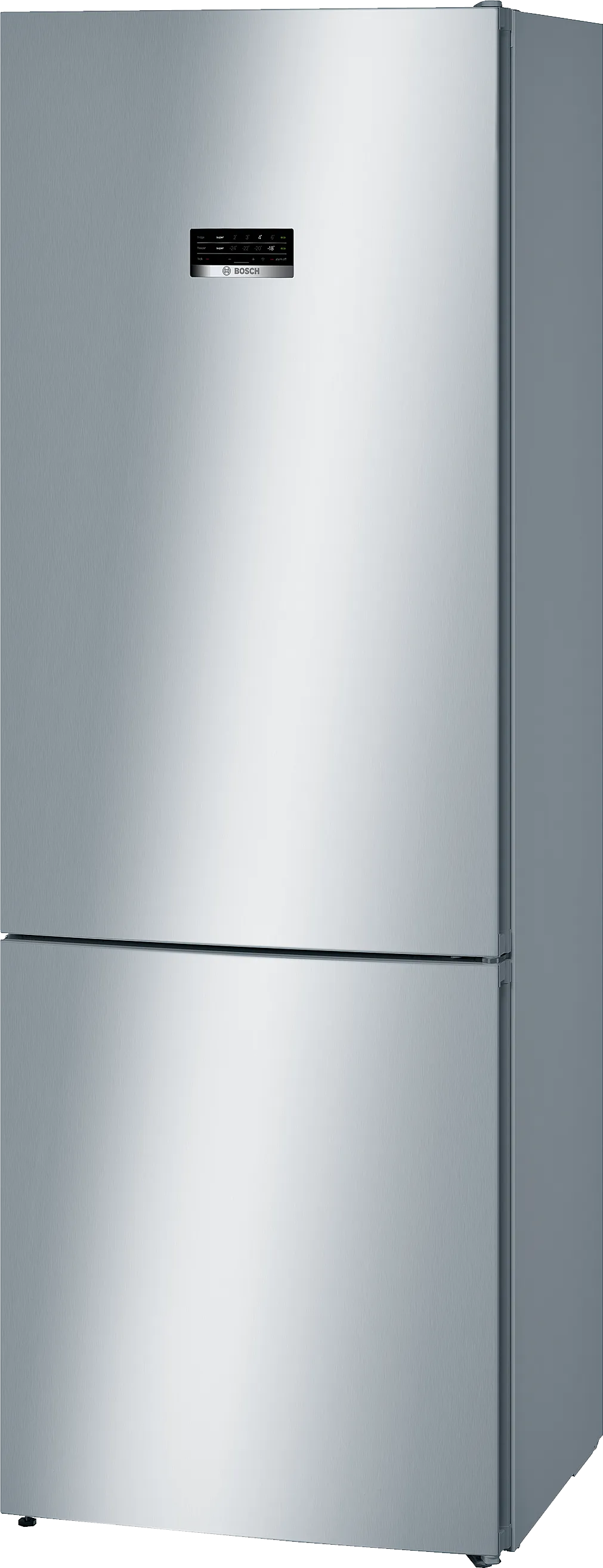 Серия 4 Отдельностоящий холодильник с нижней морозильной камерой 203 x 70 cm Имитация нерж. стали 