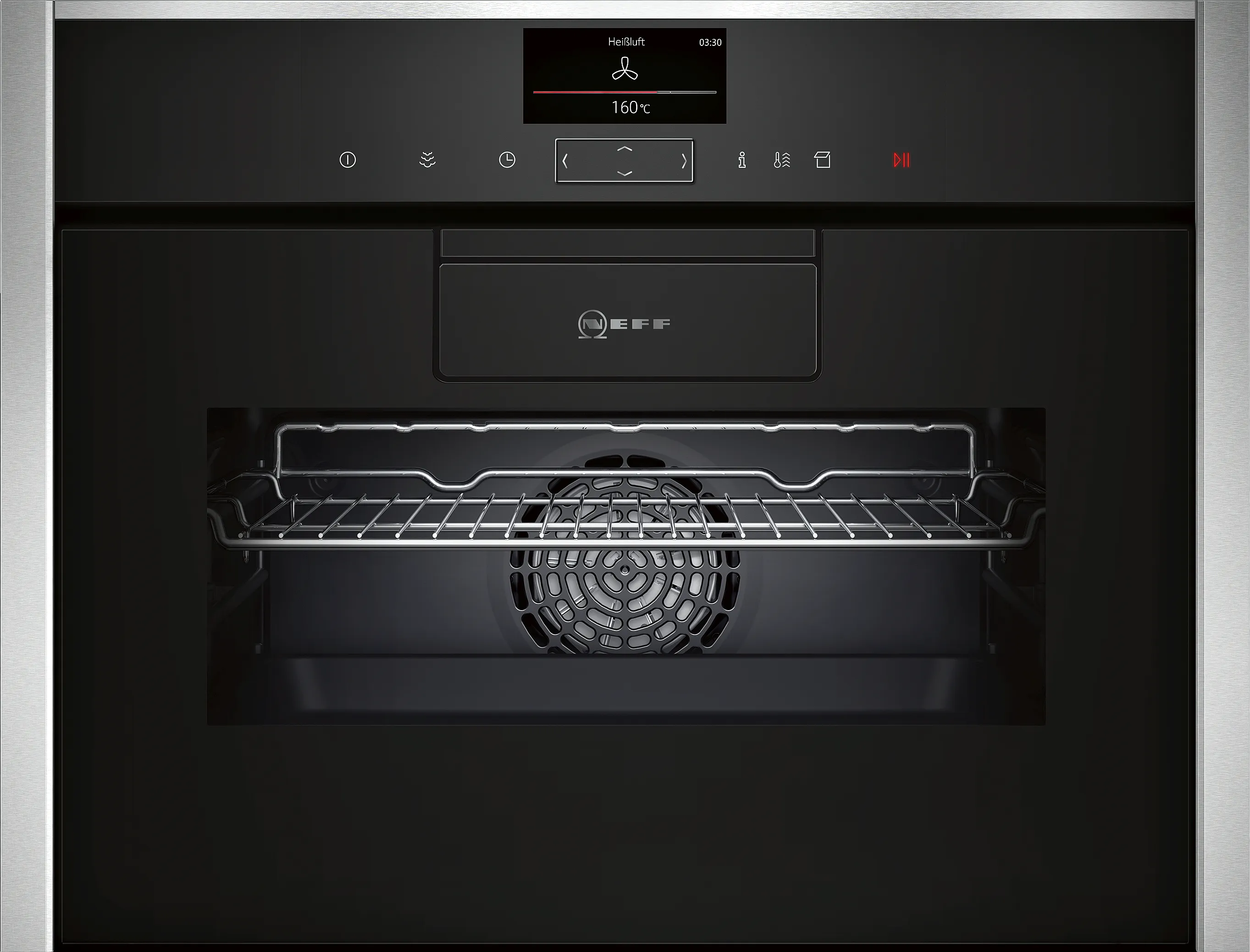 N 90 Built-in compact oven with steam function 60 x 45 cm Stainless steel 