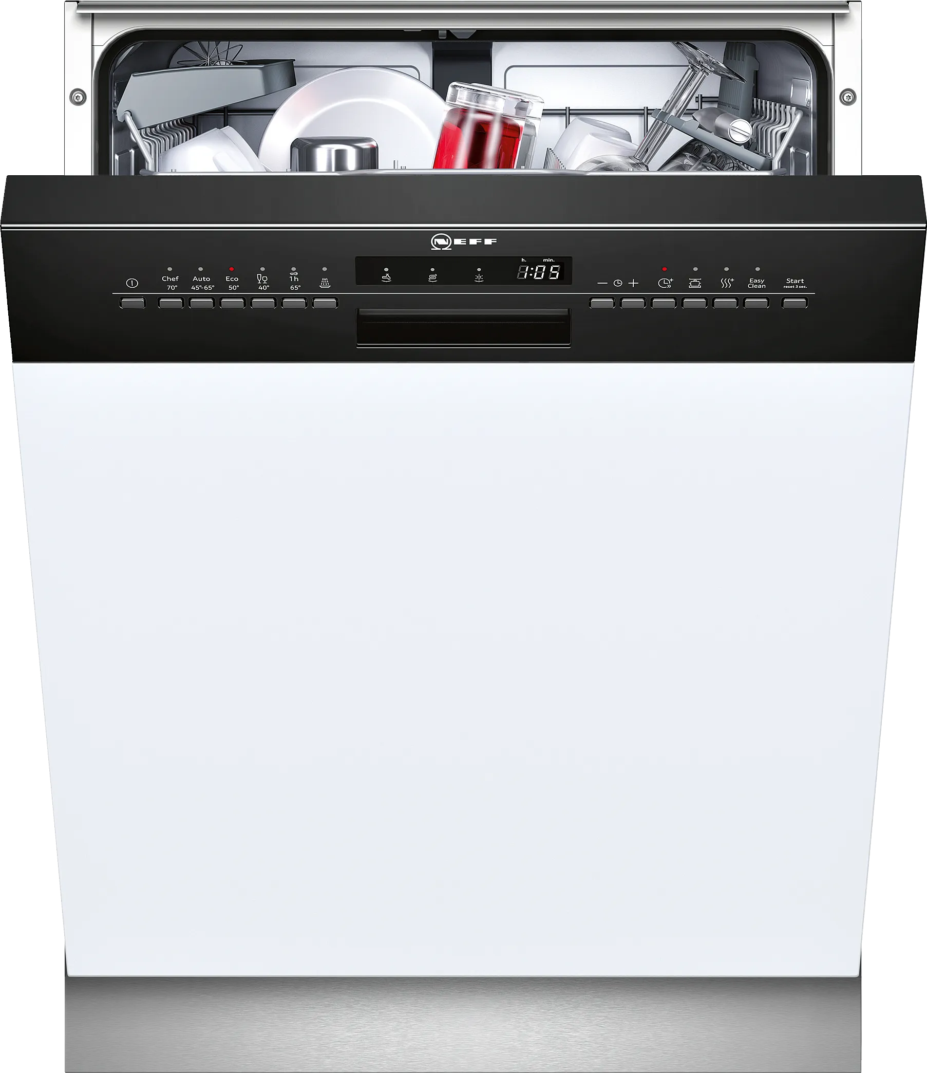 N 50 semi-integrated dishwasher 60 cm Black