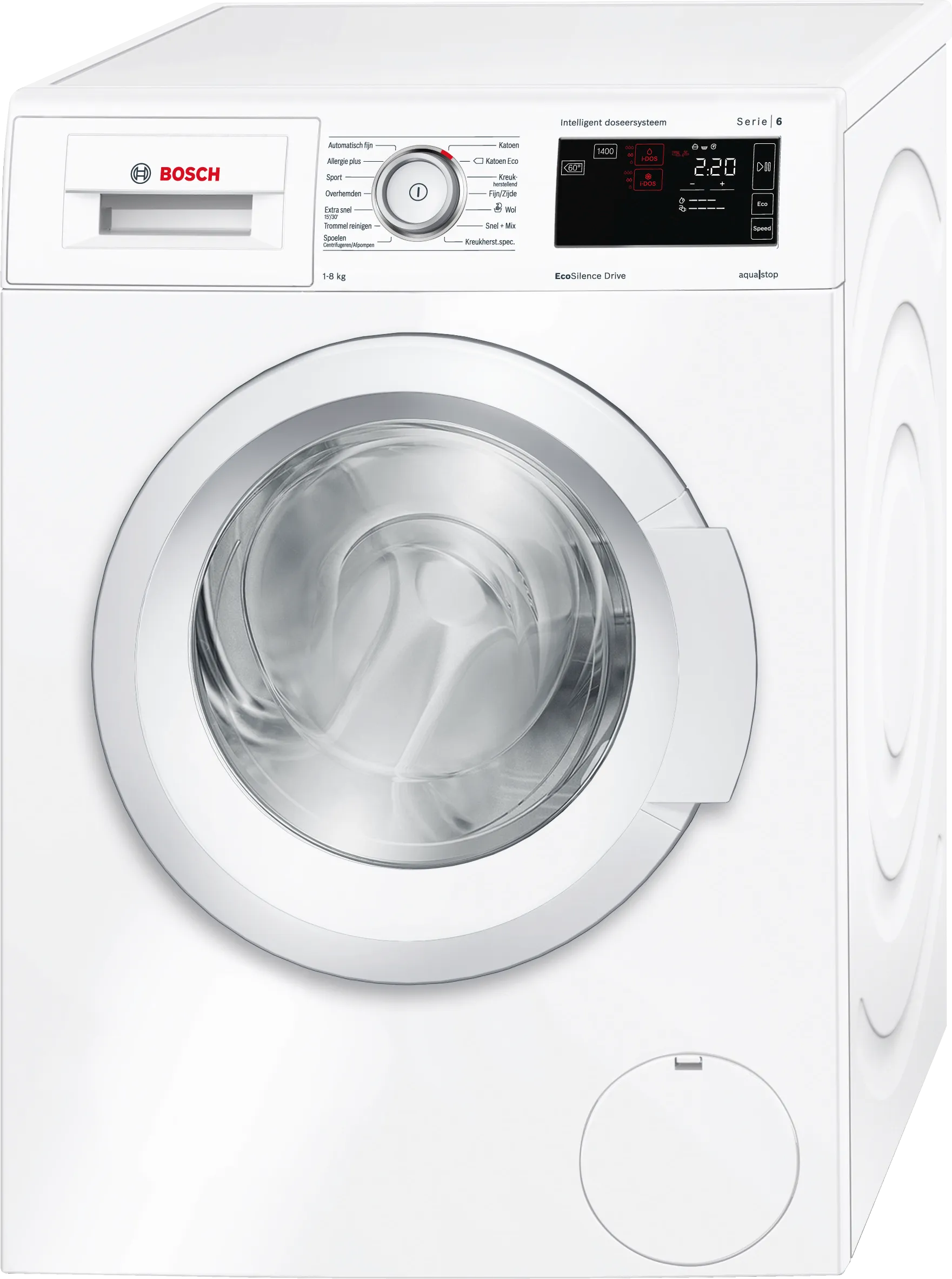 Series 6 washing machine, frontloader fullsize 8 kg 1400 rpm, White