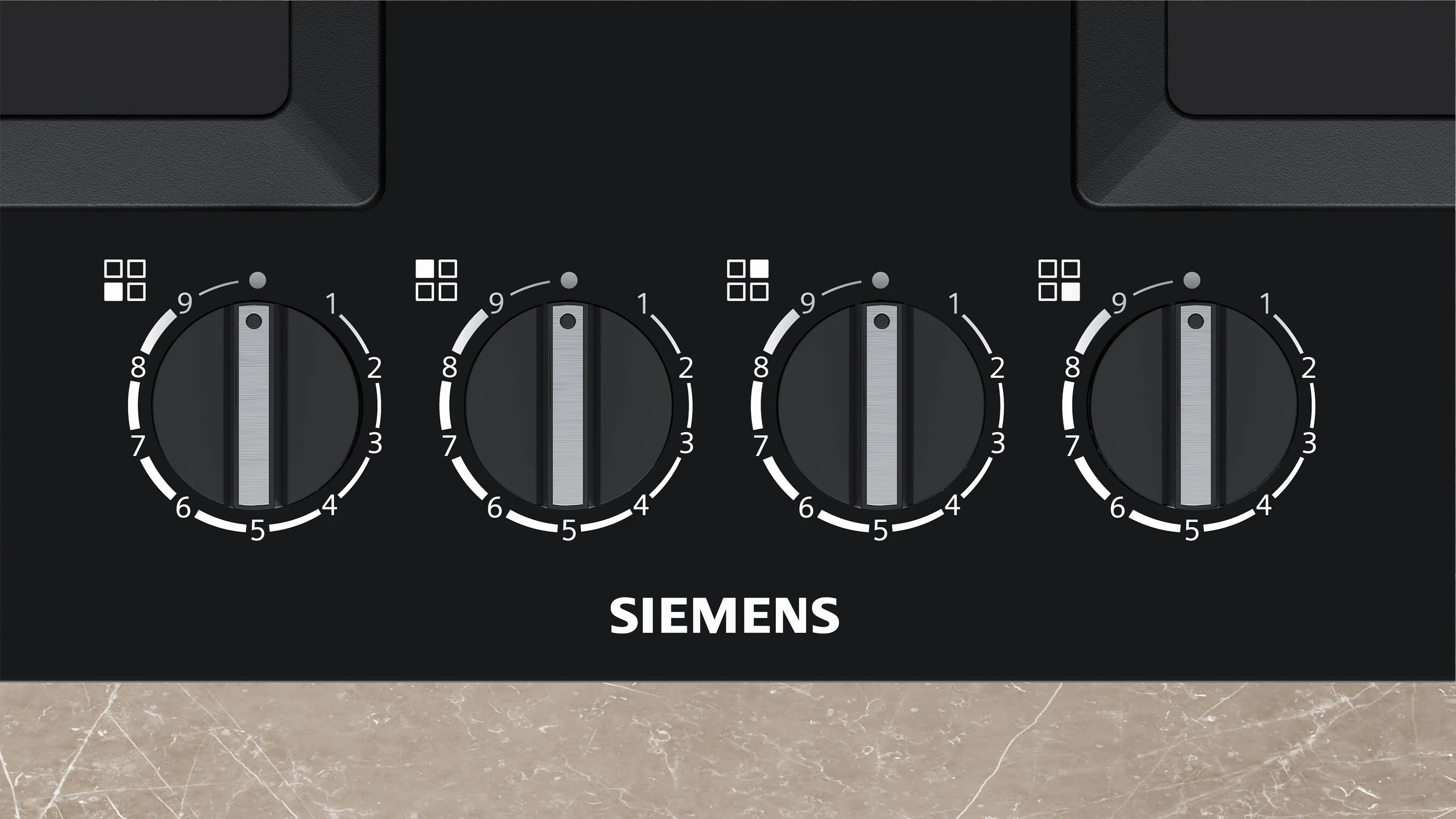 Siemens Placa Gas iQ500 EP7A6QB90 75 cm Negro