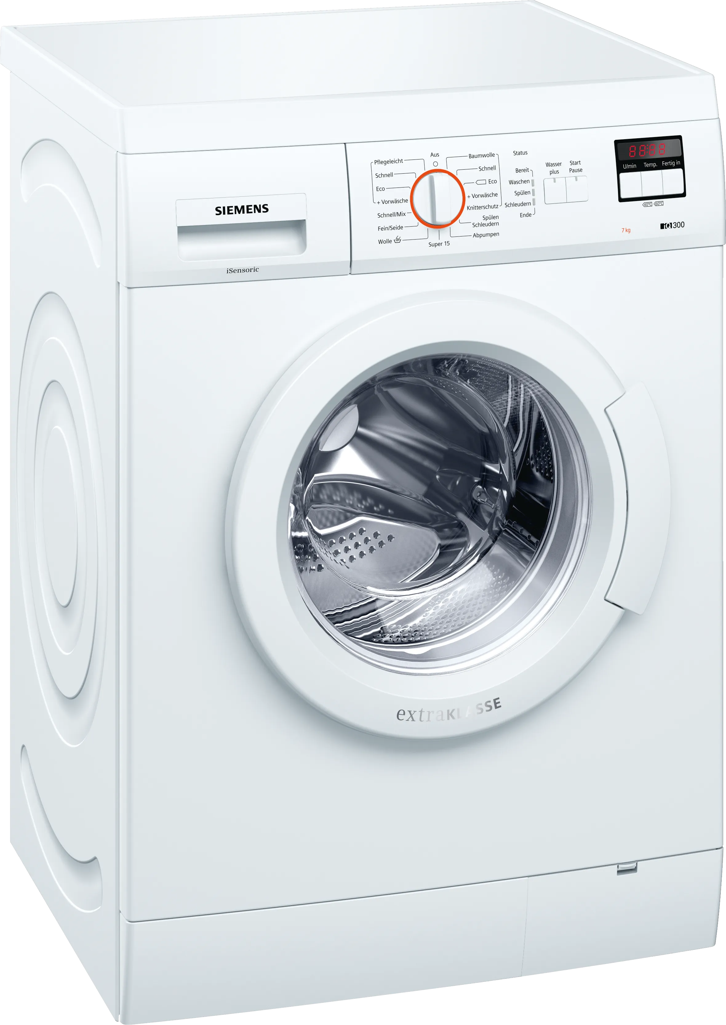 iQ300 washing machine, frontloader fullsize 7 kg 1400 rpm, White