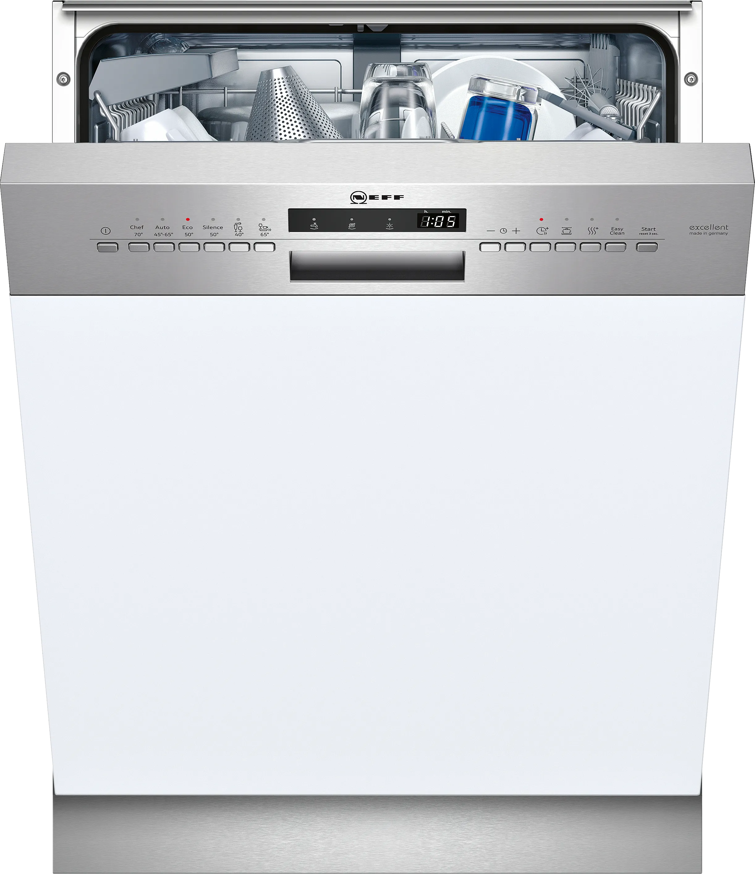 N 50 semi-integrated dishwasher 60 cm Brushed steel