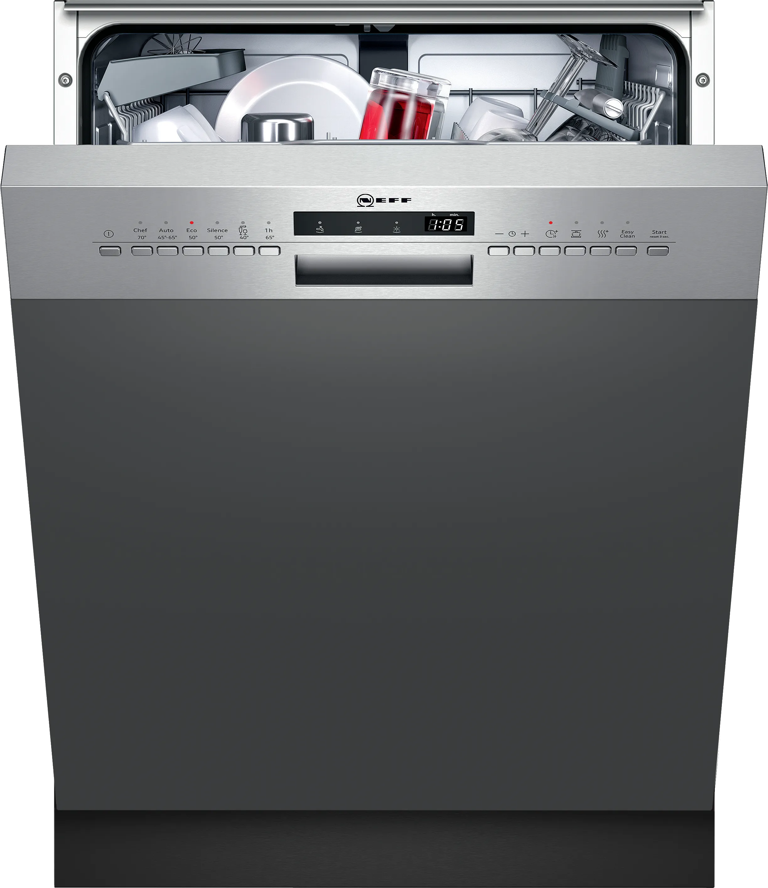 N 50 semi-integrated dishwasher 60 cm Brushed steel
