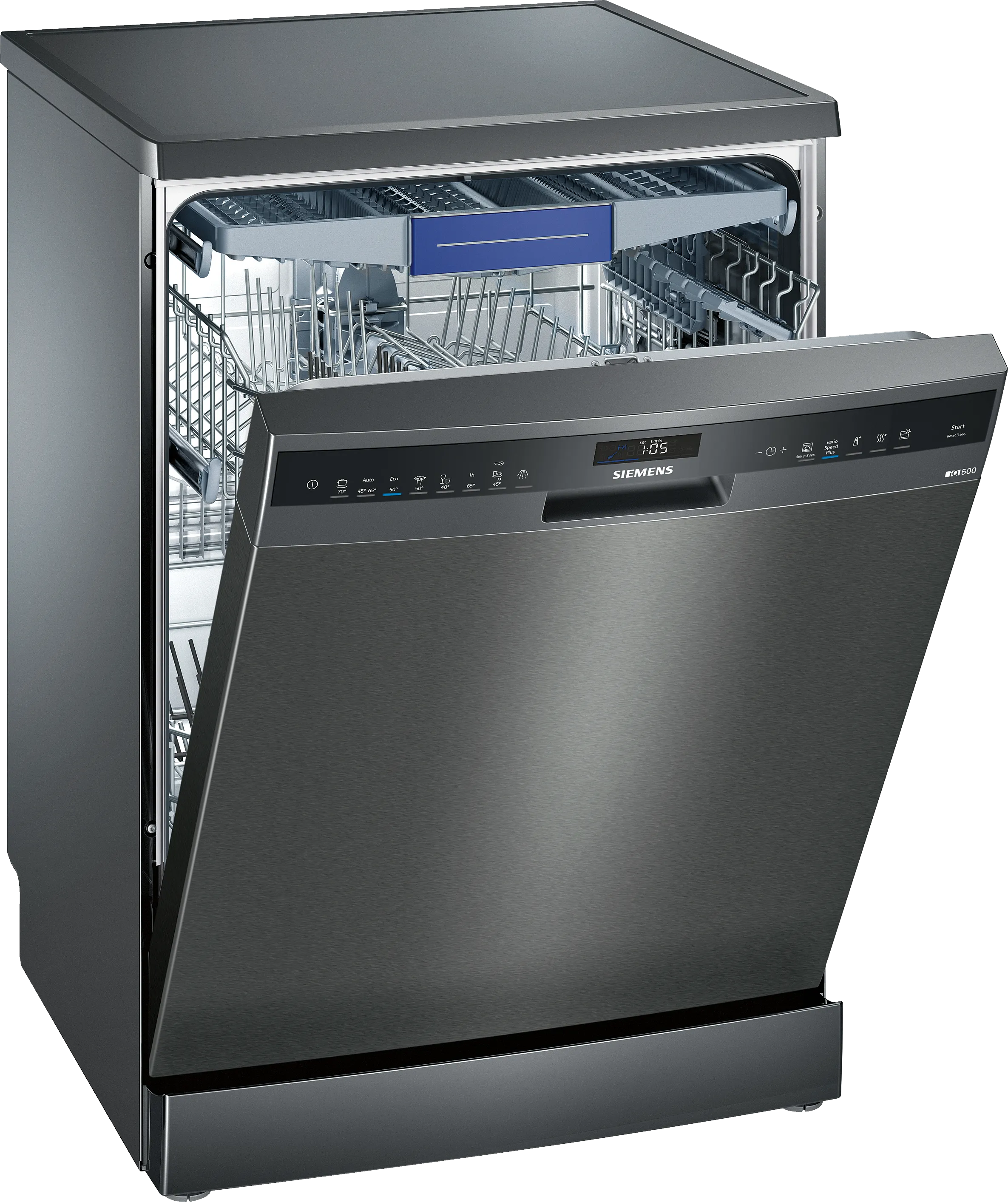 iQ500 Free-standing dishwasher 60 cm Black inox 