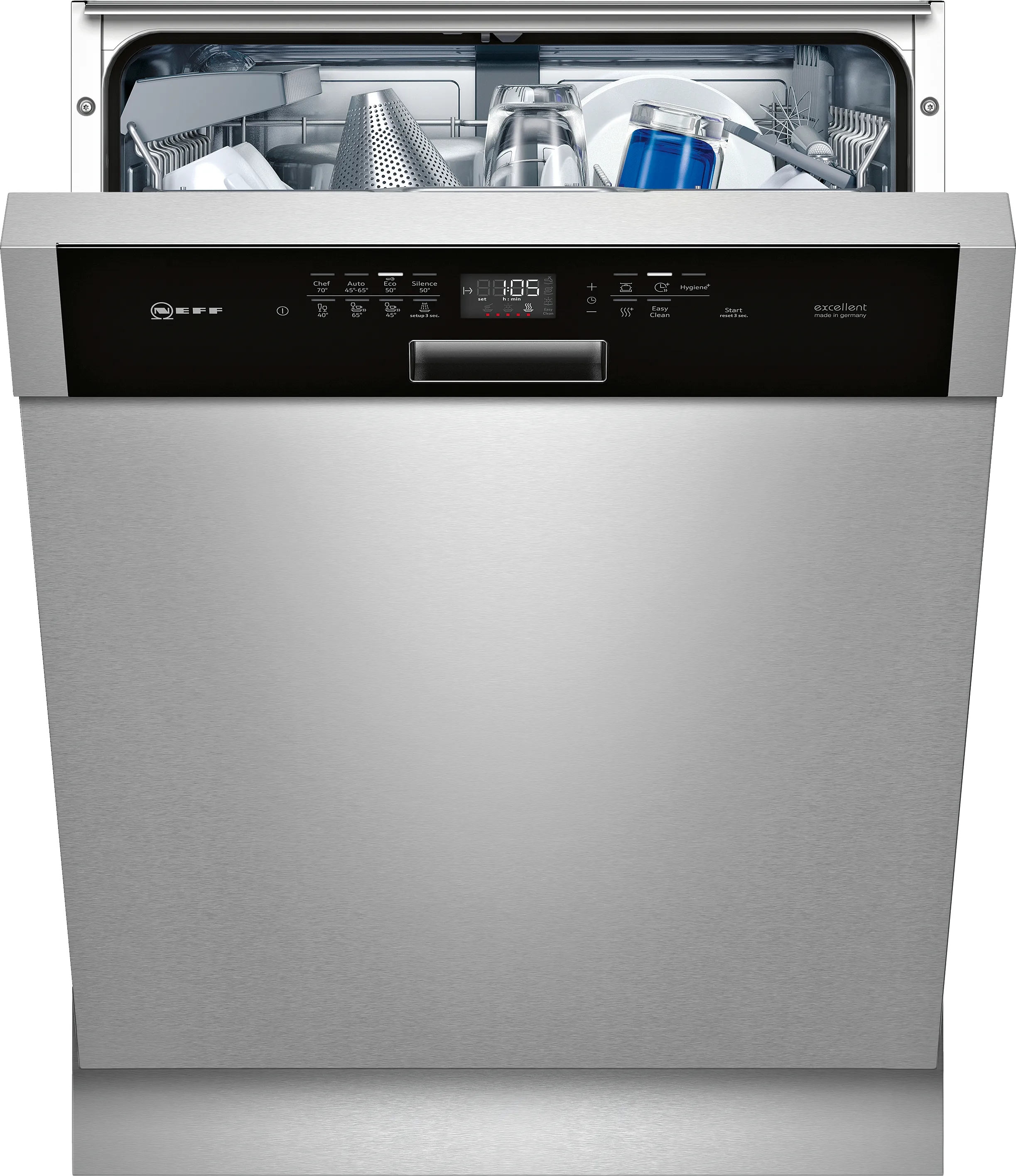 N 70 built-under dishwasher 60 cm Brushed steel