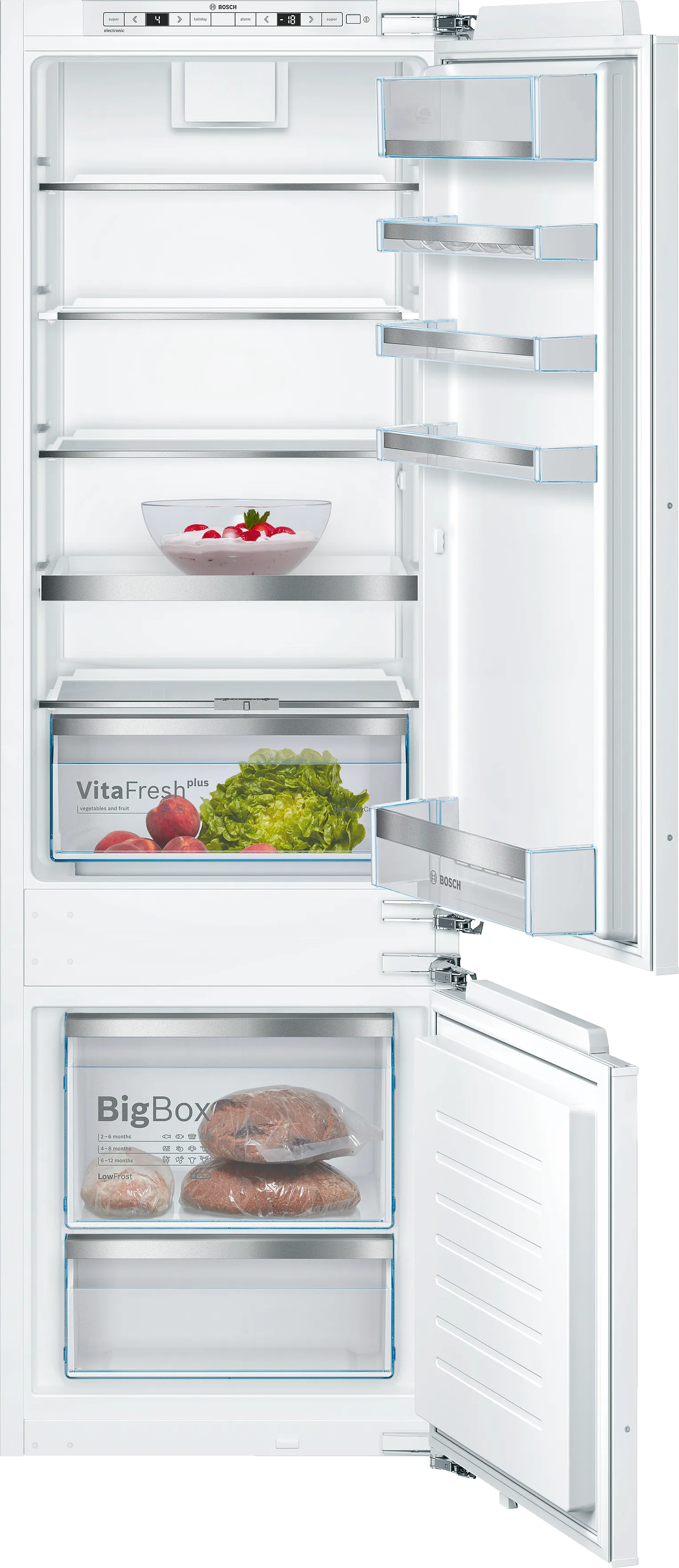 Série 6 Réfrigérateur combiné intégrable 177.2 x 55.8 cm Charnières pantographes SoftClose 