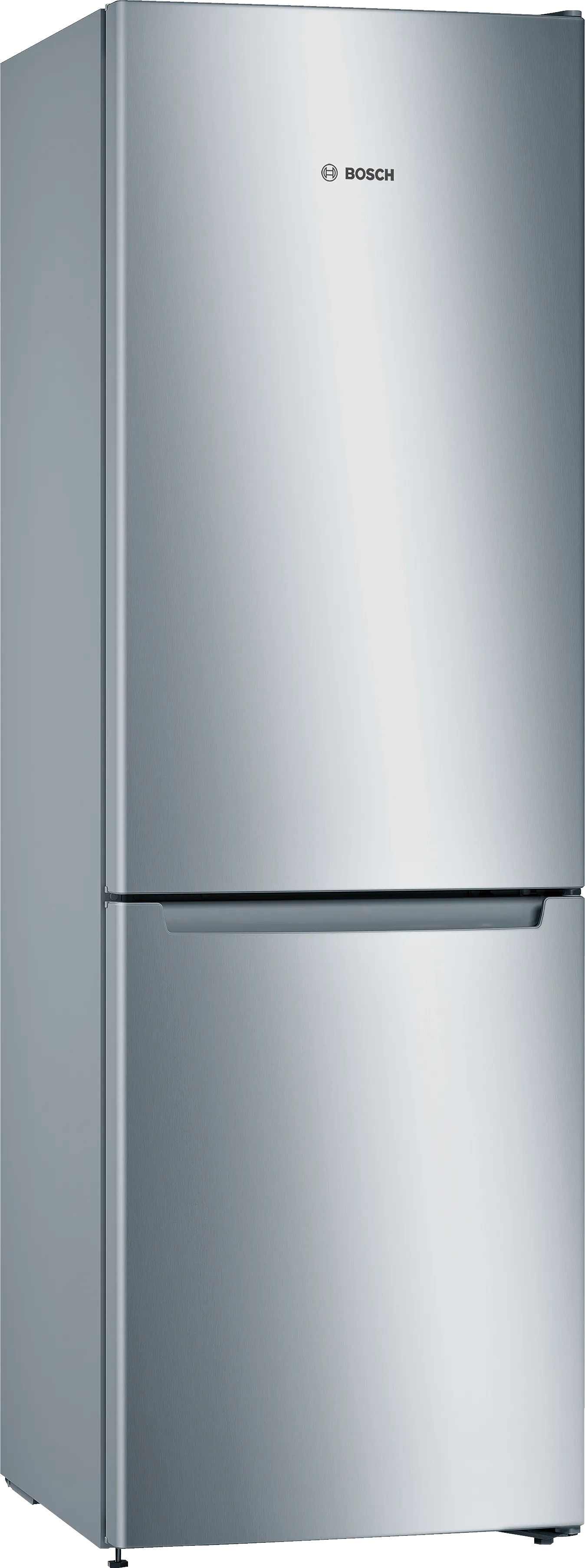 Series 2 free-standing fridge-freezer with freezer at bottom 186 x 60 cm Stainless steel look 
