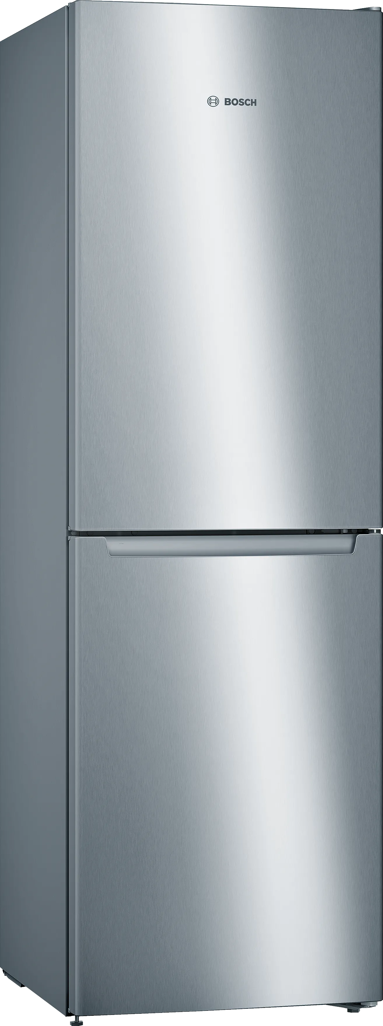 Series 2 free-standing fridge-freezer with freezer at bottom 186 x 60 cm Stainless steel look 