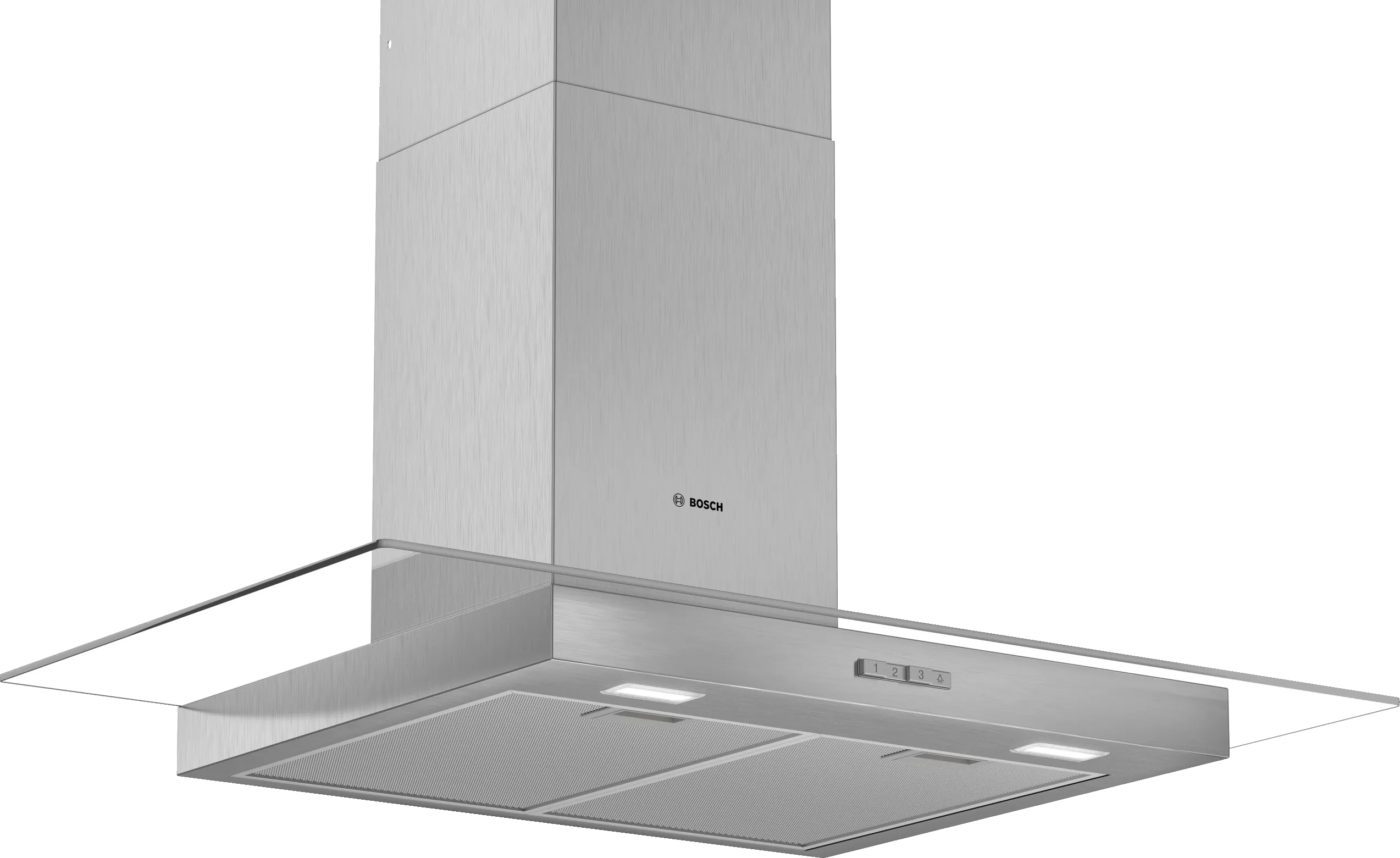 Series 2 Wall-mounted cooker hood 90 cm Clear glass 