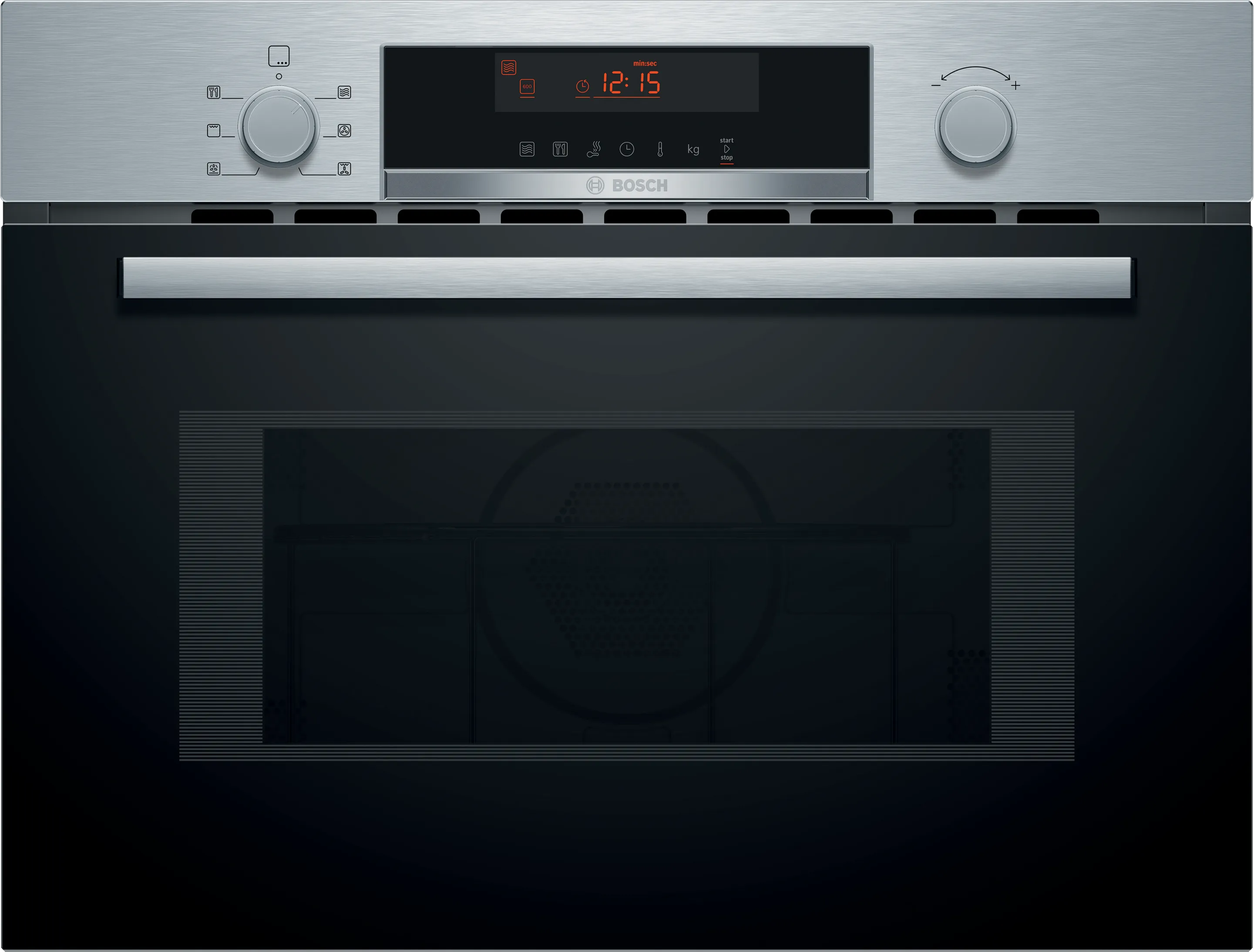 Series 4 Built-in microwave oven with hot air 60 x 45 cm Stainless steel 