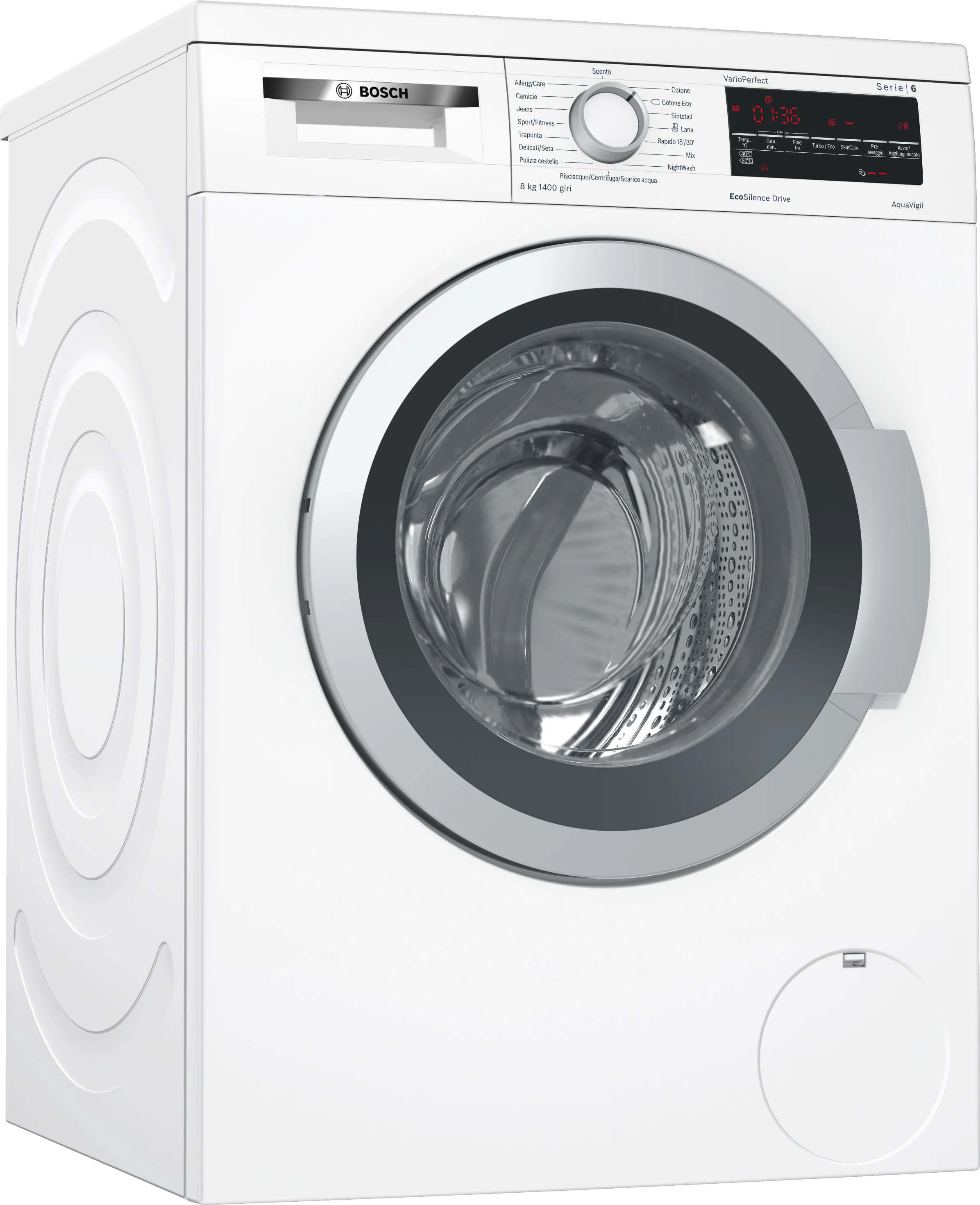 Series 6 washing machine, frontloader fullsize 8 kg 1400 rpm