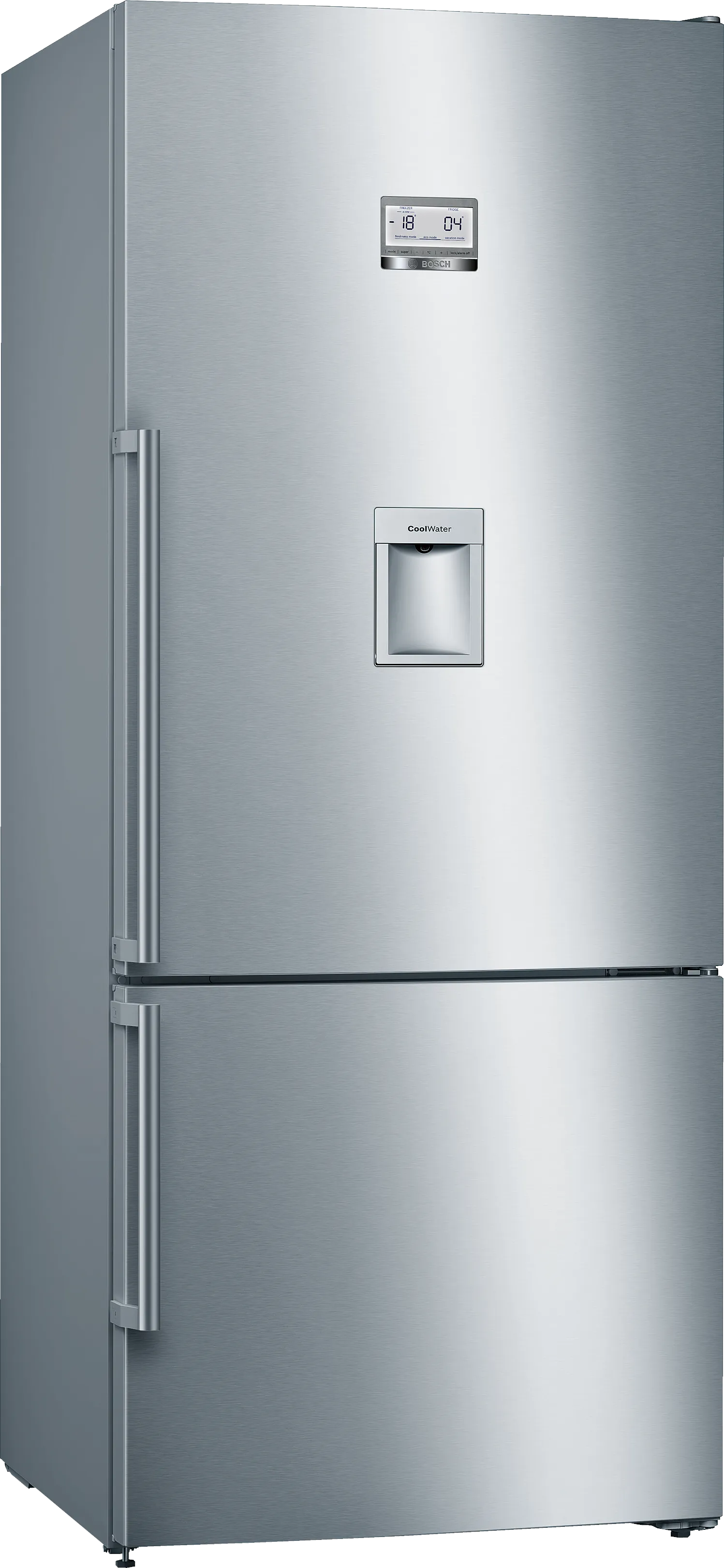 Серия 6 Отдельностоящий холодильник с нижней морозильной камерой 186 x 75 cm Нержавеющая сталь (не оставляющая отпечатки пальцев) 
