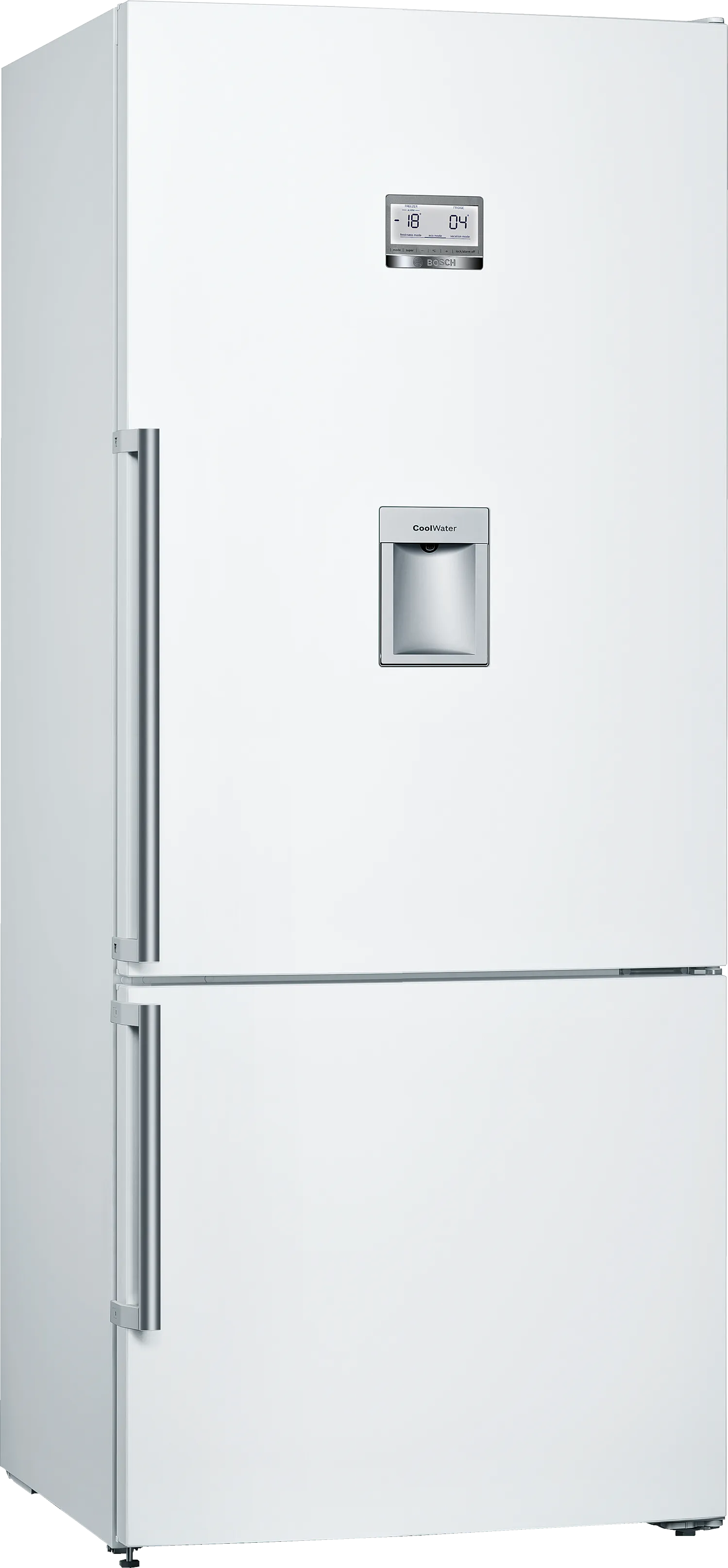 Series 6 free-standing fridge-freezer with freezer at bottom 186 x 75 cm White, Total No Frost