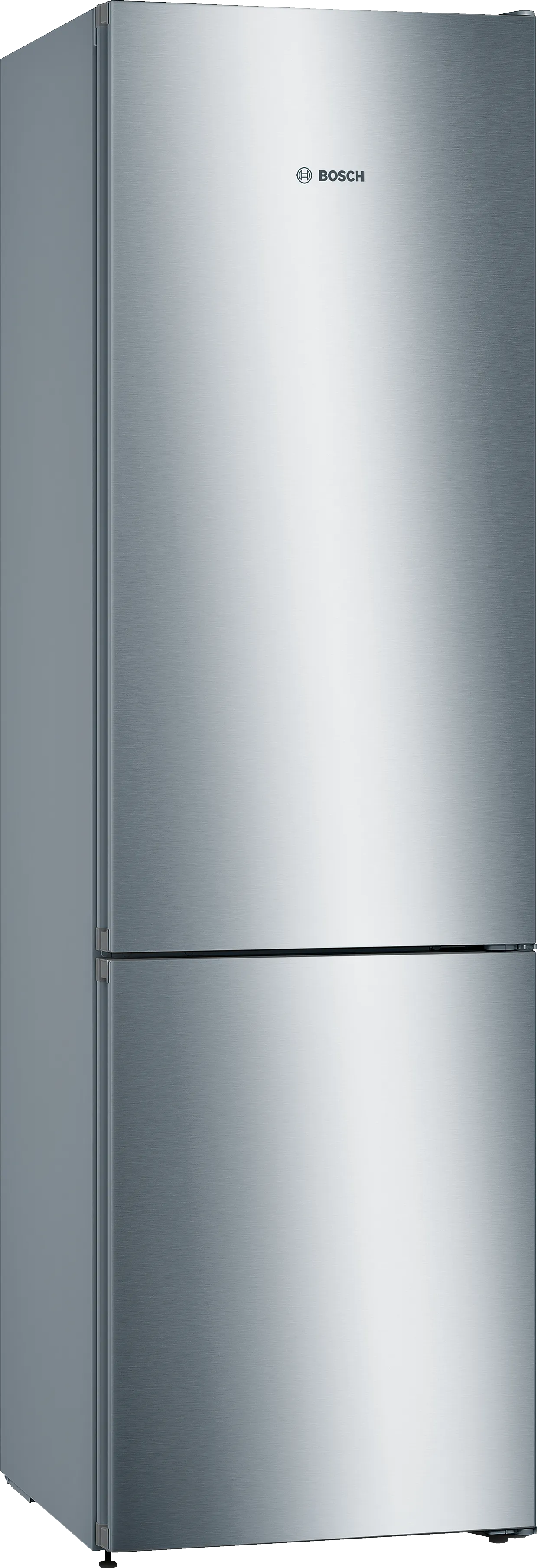 Серия 4 Отдельно стоящий холодильник с нижней морозильной камерой 203 x 60 cm Нерж. ст. легкой очистки 