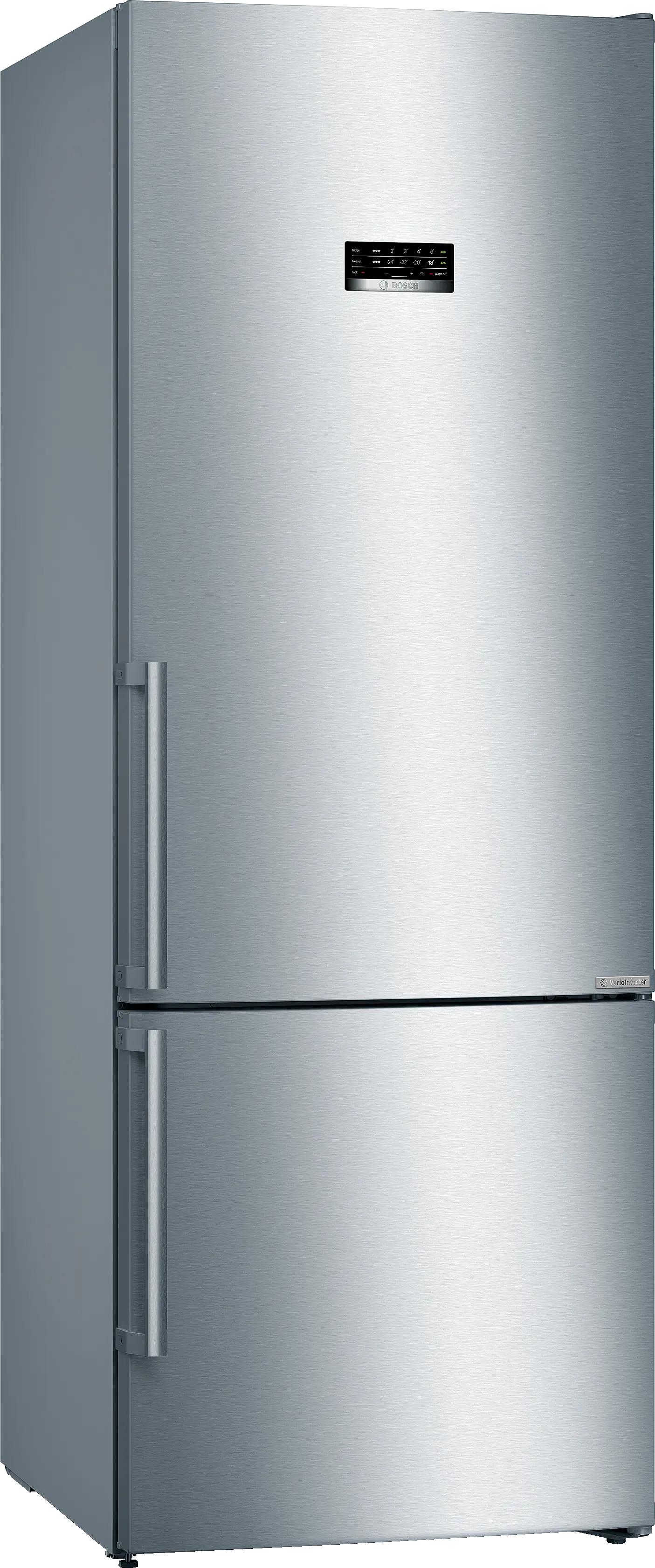 Series 4 free-standing fridge-freezer with freezer at bottom 193 x 70 cm Brushed steel (with anti-fingerprint) 