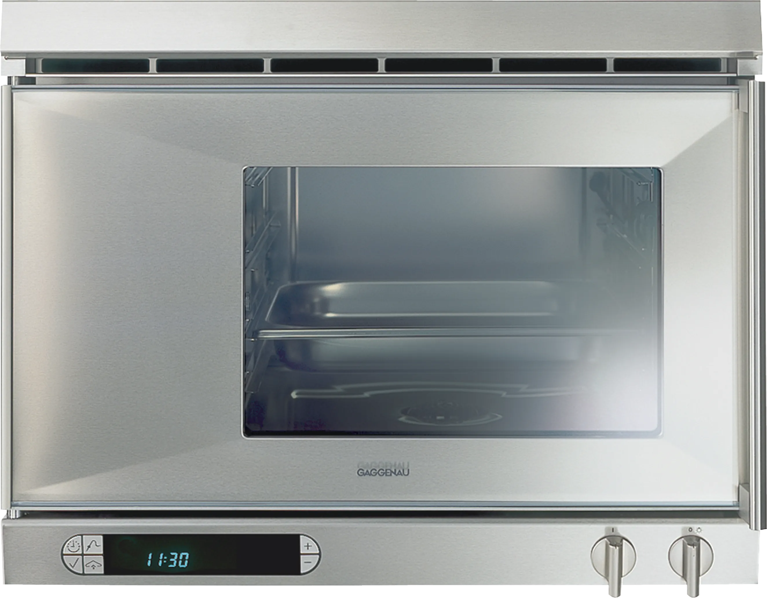 Built-in compact oven with steam function 60 x 45 cm door hinge: left, stainless steel