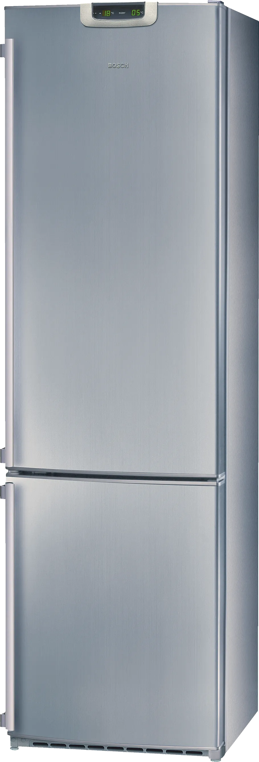  free-standing fridge-freezer with freezer at bottom 200 x 59.5 cm Stainless steel look