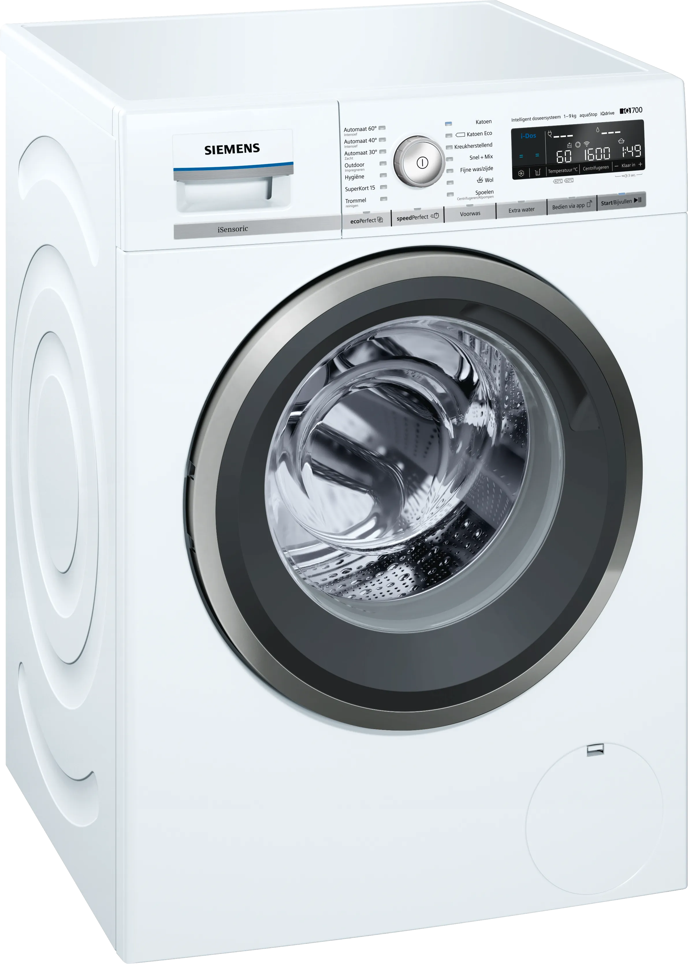 iQ700 washing machine, frontloader fullsize 9 kg 1600 rpm, White
