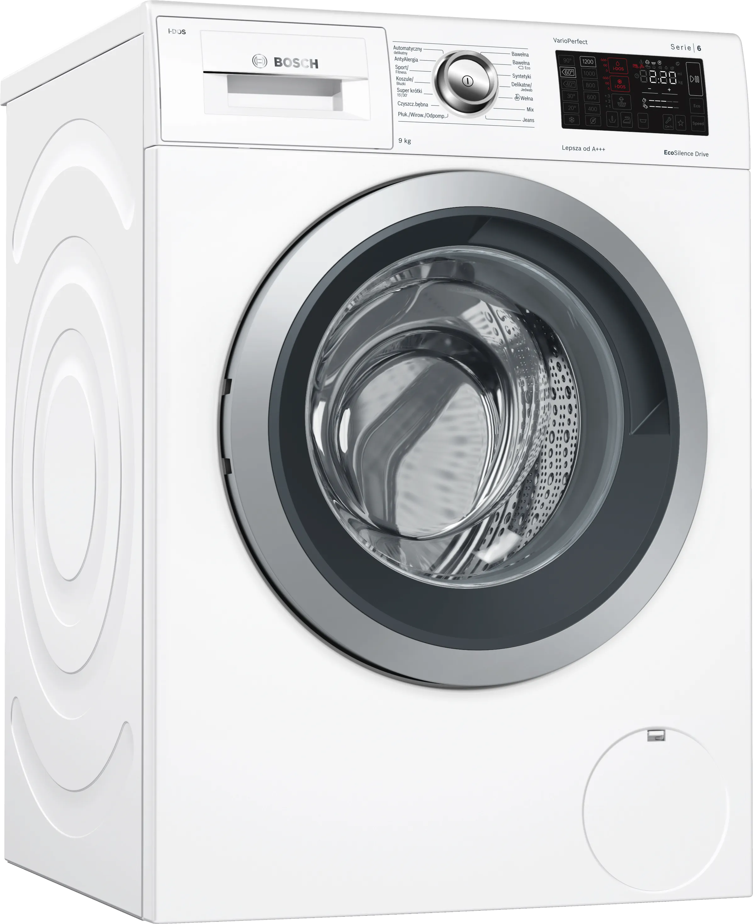 Series 6 washing machine, frontloader fullsize 9 kg 1200 rpm, White
